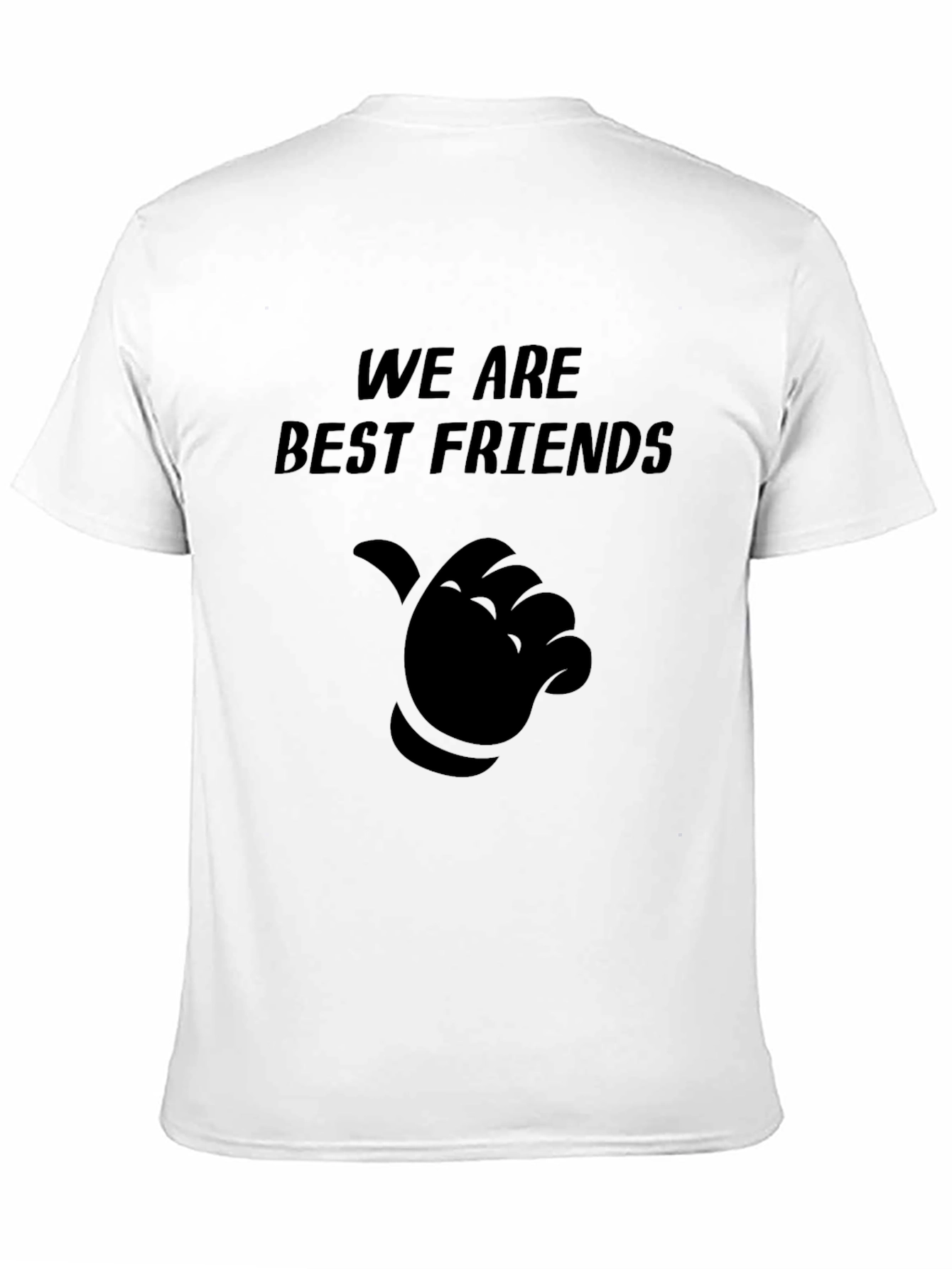 Black Best Friends T-Shirt - Black Crew Neck Tee view 11