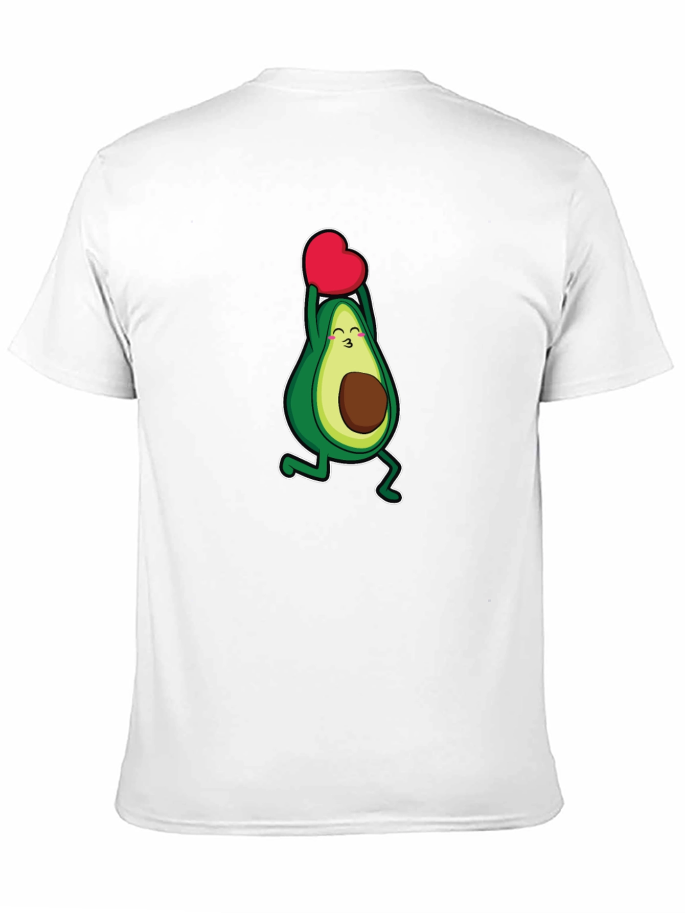 Black Avocado Heart T-Shirt - Cute Graphic Tee view 11