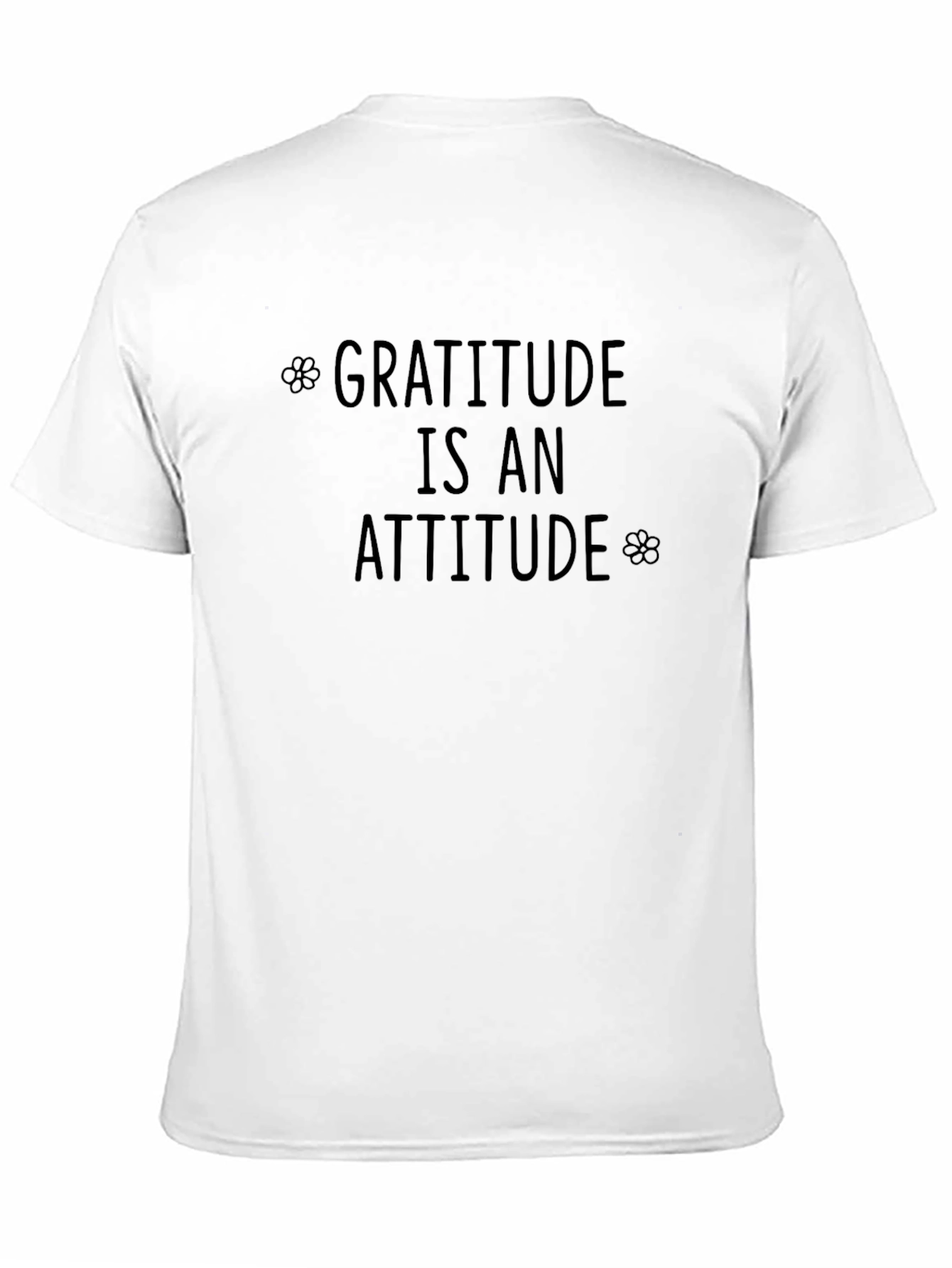 Black Gratitude Attitude Black Cotton Tee view 11