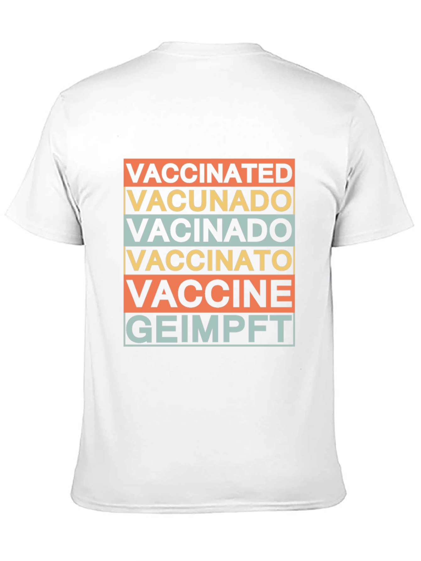 Black Vaccinated Languages Graphic T-Shirt - Stylish Comfort view 11