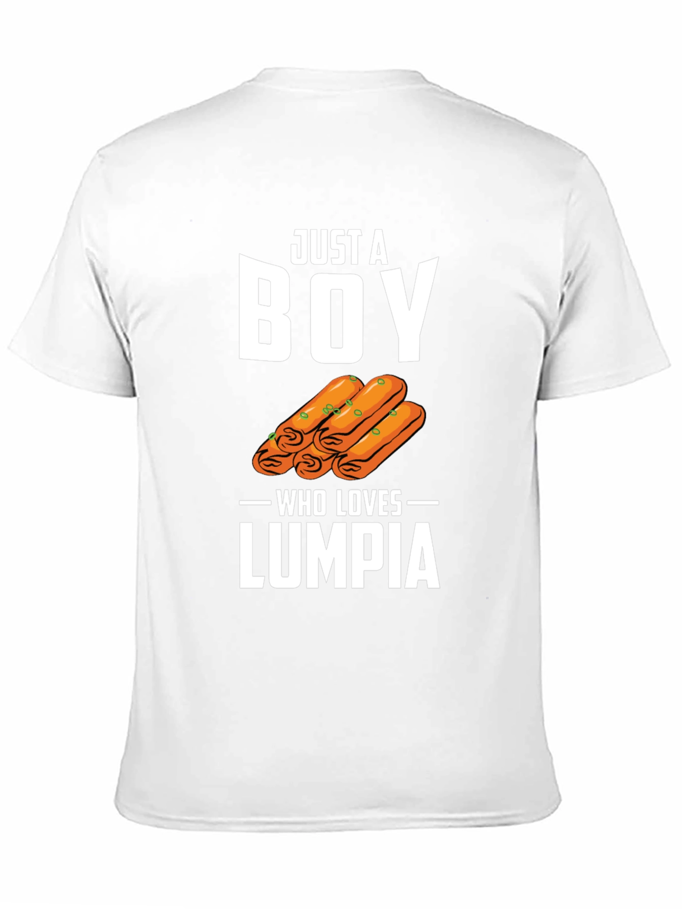 Black Just a Boy Who Loves Lumpia T-Shirt view 11