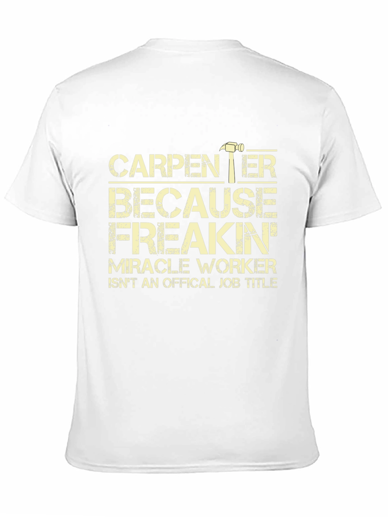 Black Carpenter Funny Job Title T-Shirt view 11