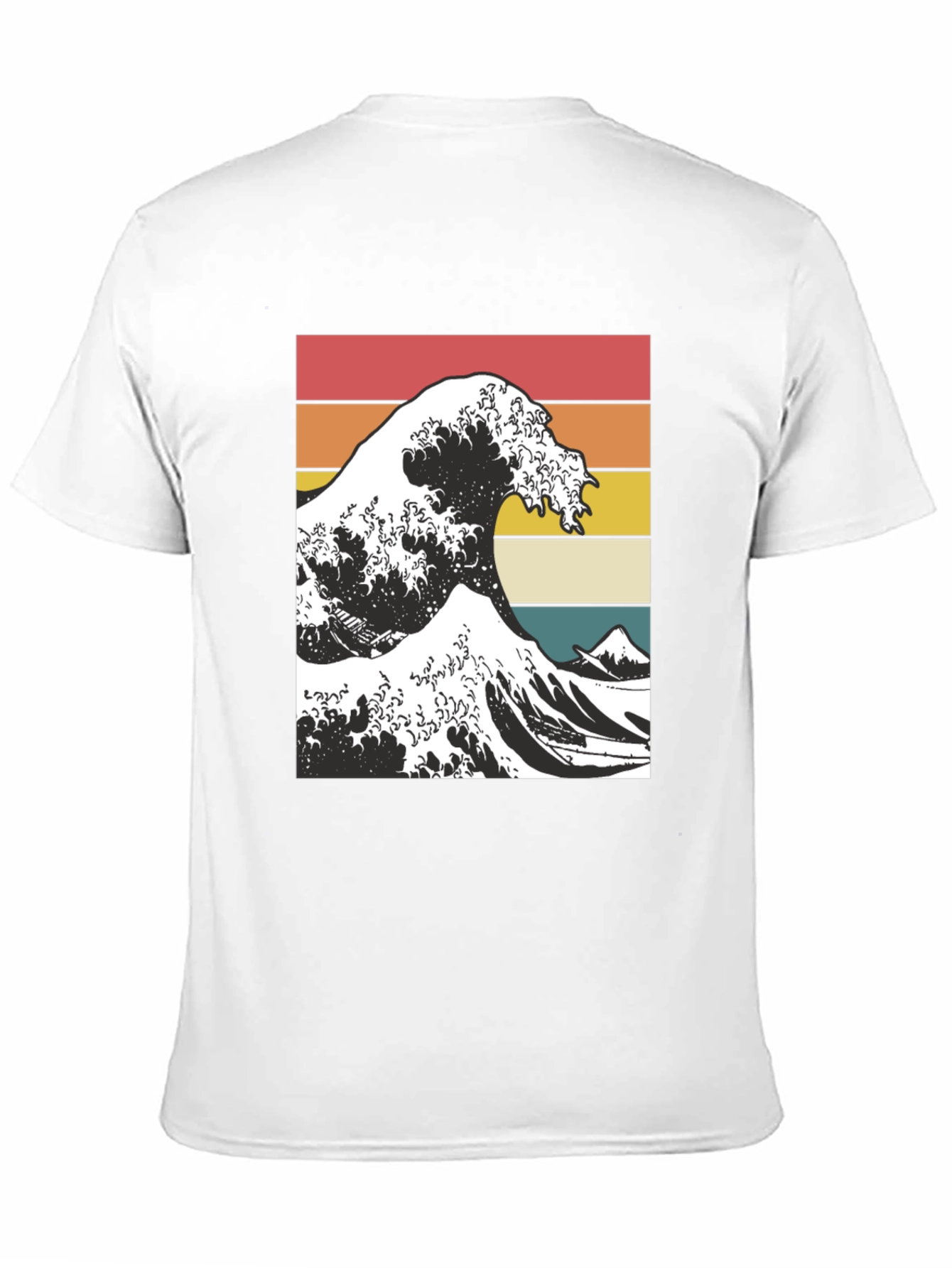 Black Vintage Wave T-Shirt - Retro Style view 11
