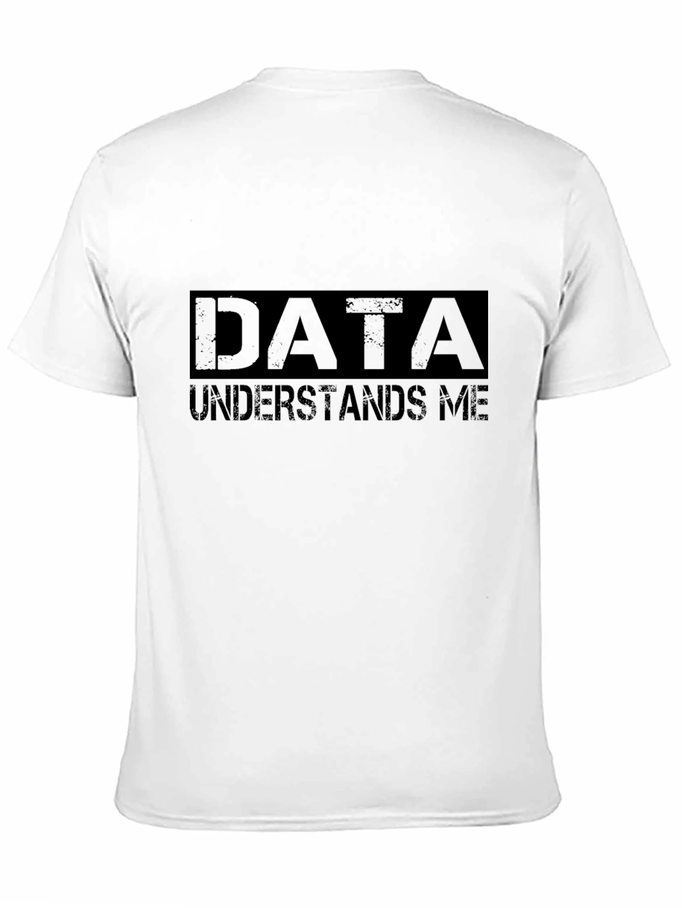 Black Data Understands Me T-Shirt - Black Cotton Tee view 11