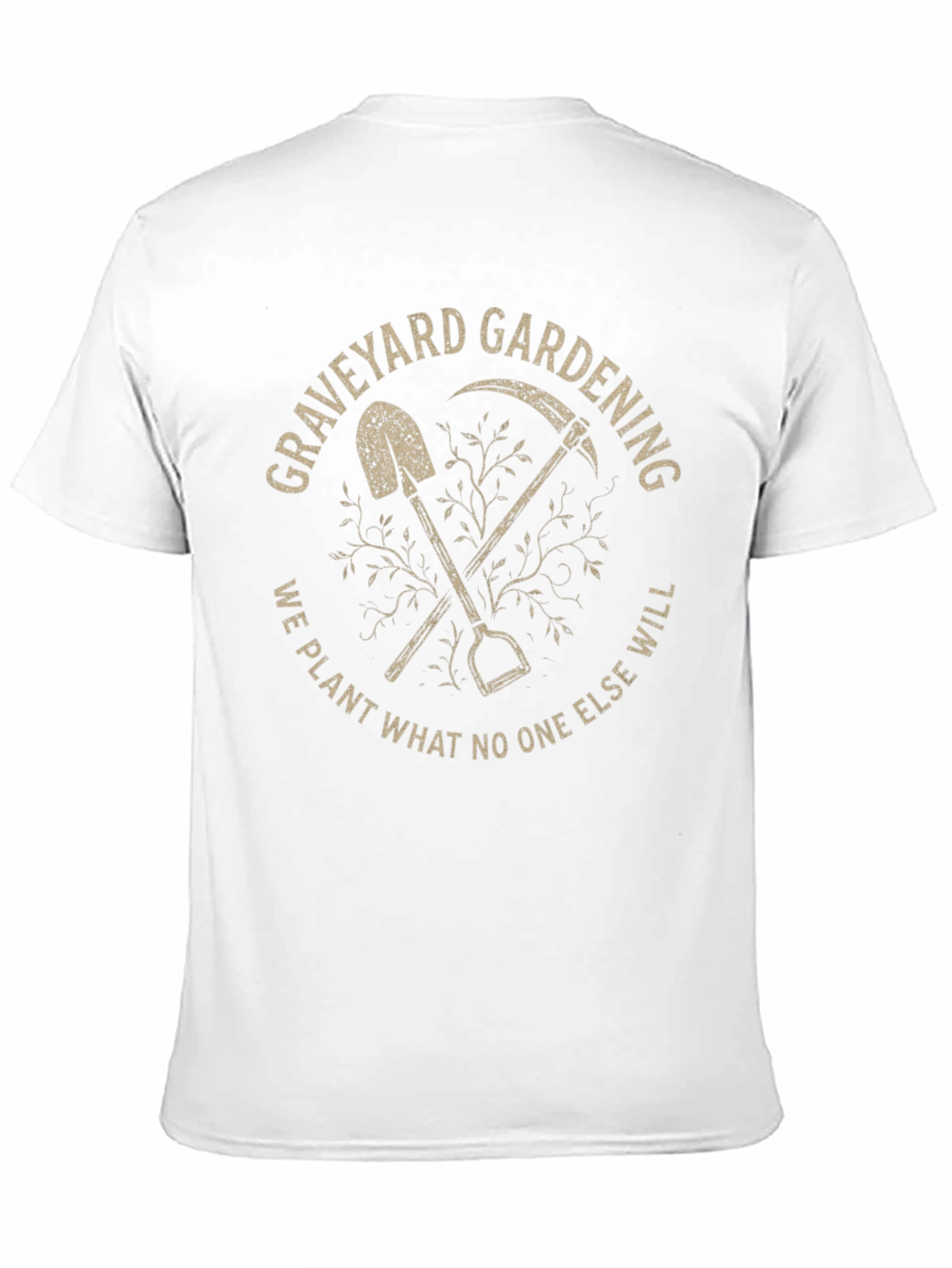 Black Graveyard Gardening Graphic Tee - Spooky Humor T-Shirt view 11