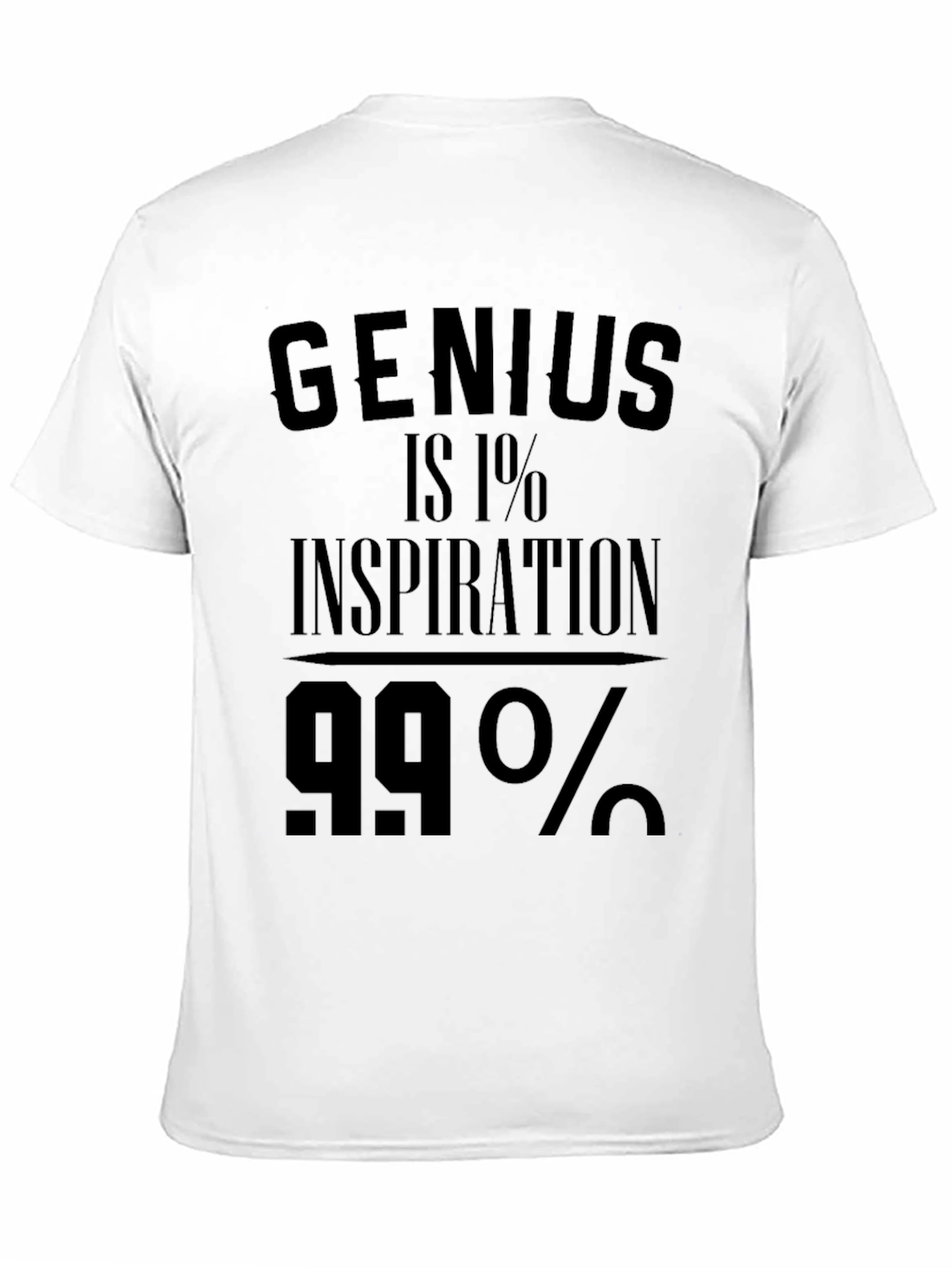 Black Genius Inspiration T-Shirt - Black Crew Neck Tee view 11