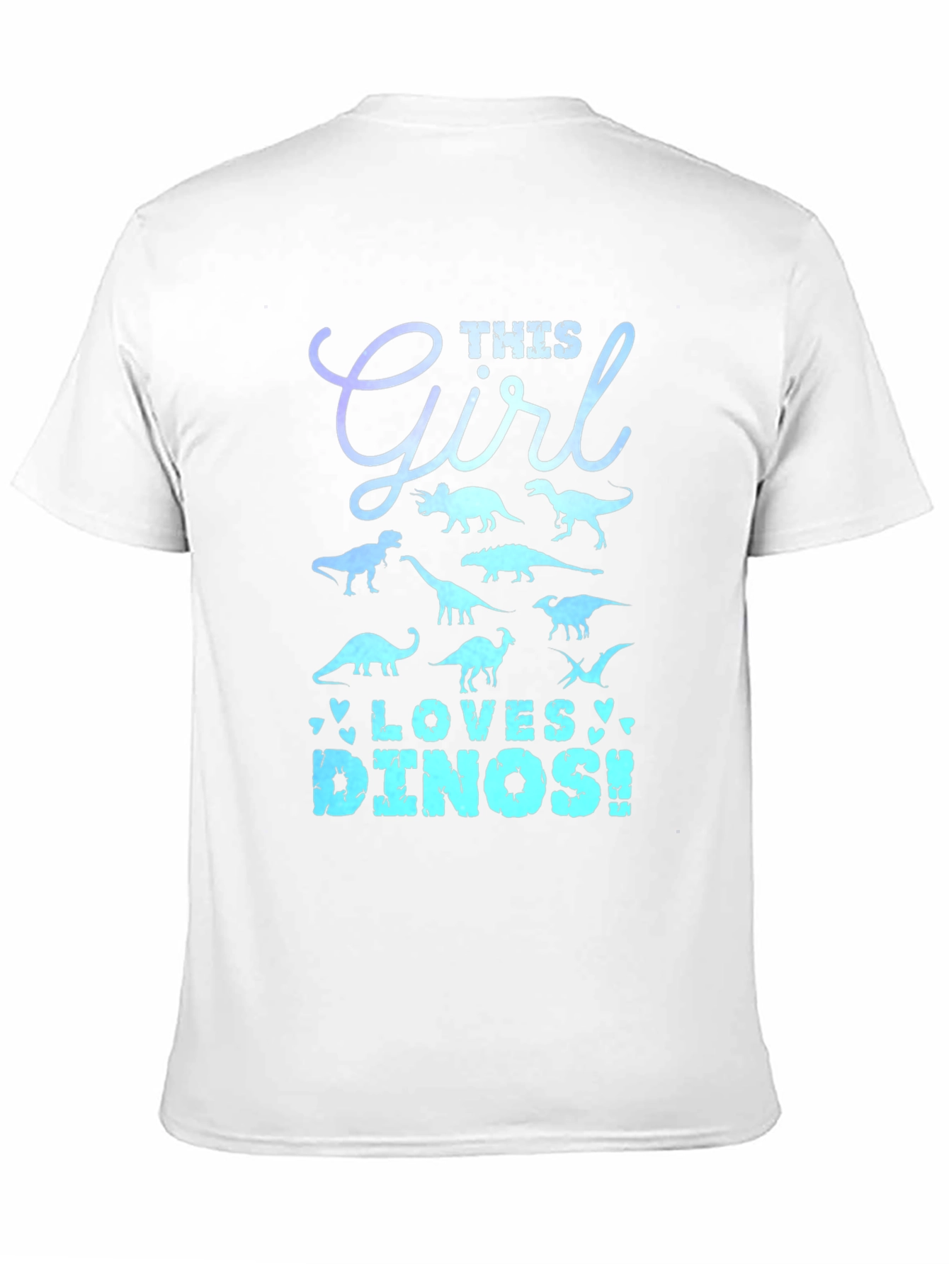 Black This Girl Loves Dinos T-Shirt - Dinosaur Lover Tee view 11