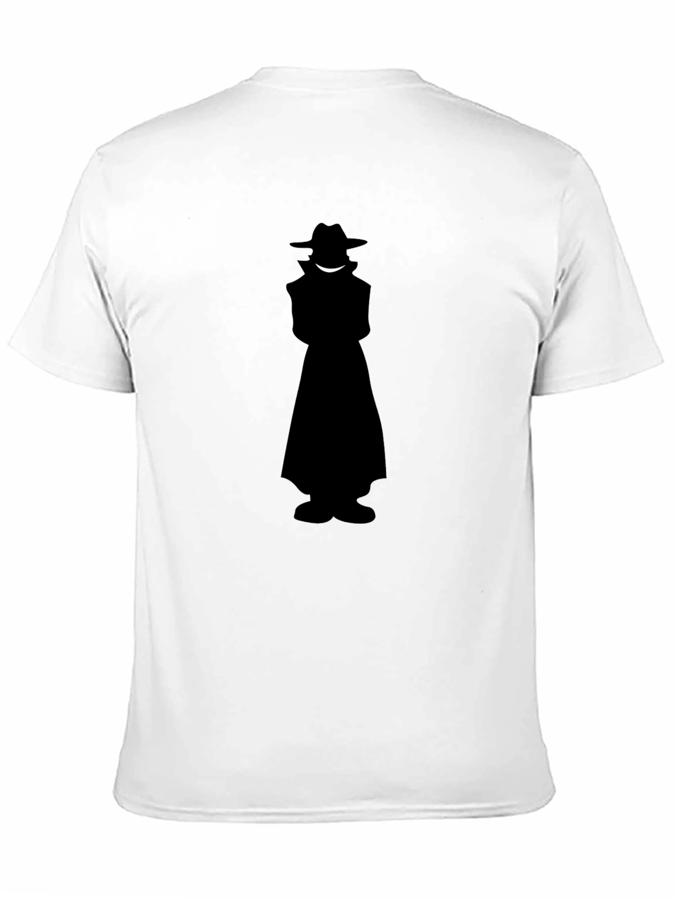 Black Mysterious Man Silhouette Black T-Shirt view 11