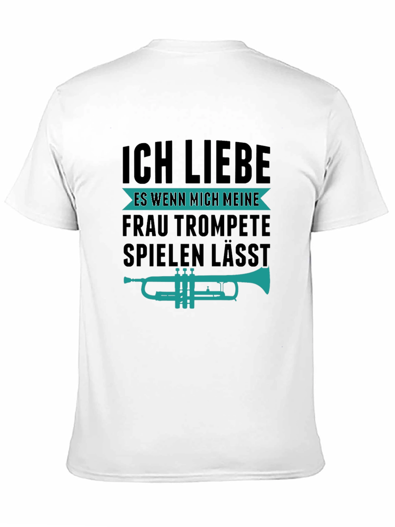 Black Funny Trumpet Player T-Shirt - I Love My Wife! view 11