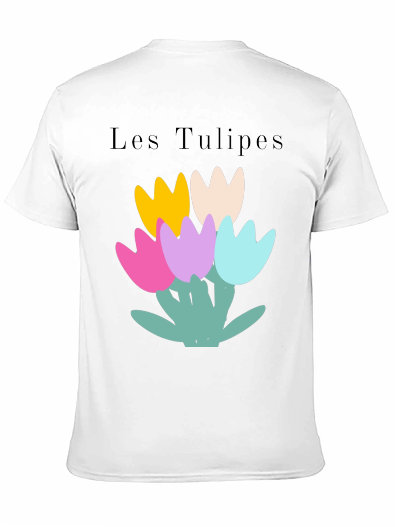 Black Les Tulipes Graphic Tee - Stylish Casual Wear view 11