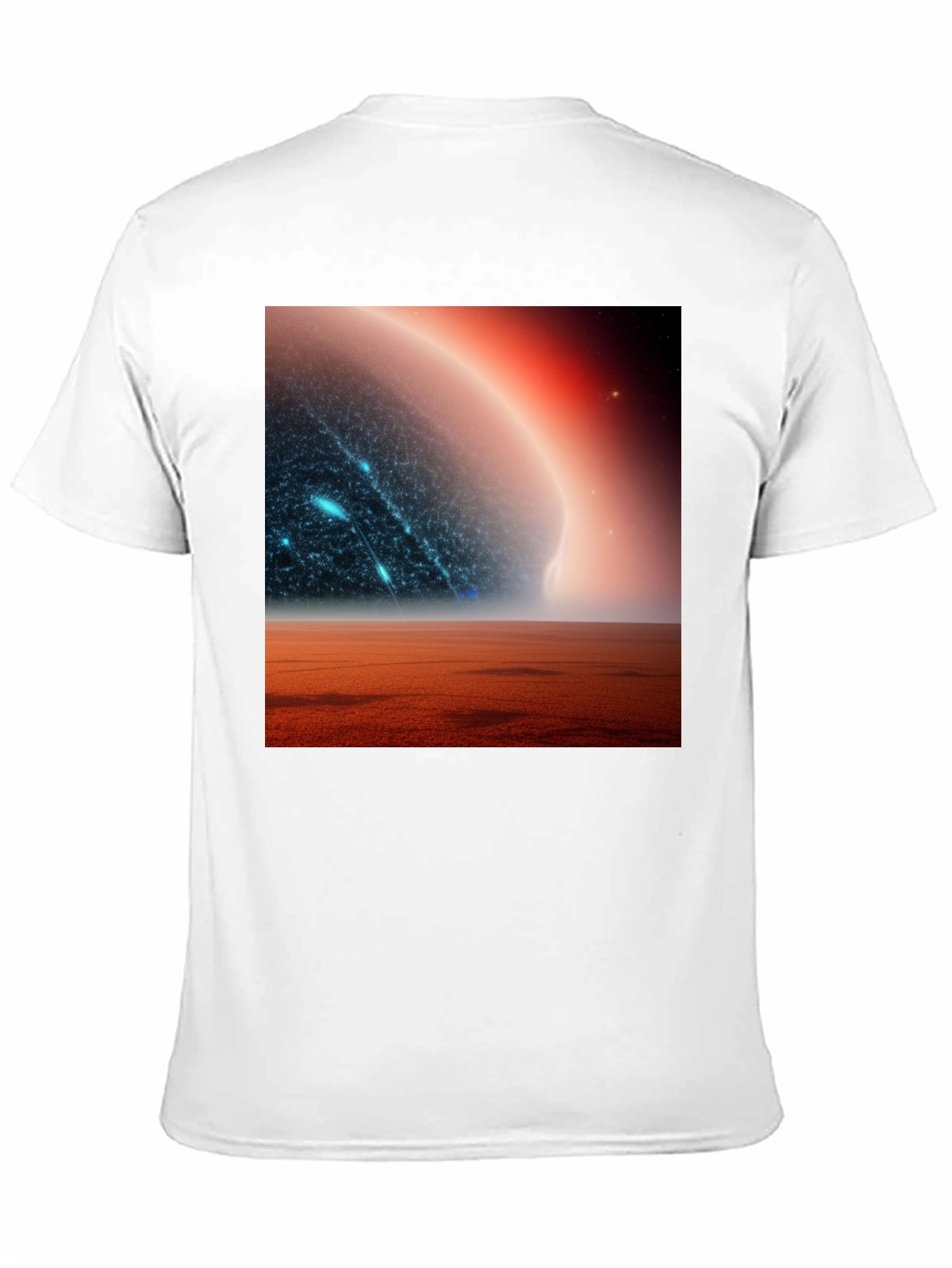 Black Sci-Fi Planetscape Black T-Shirt view 11