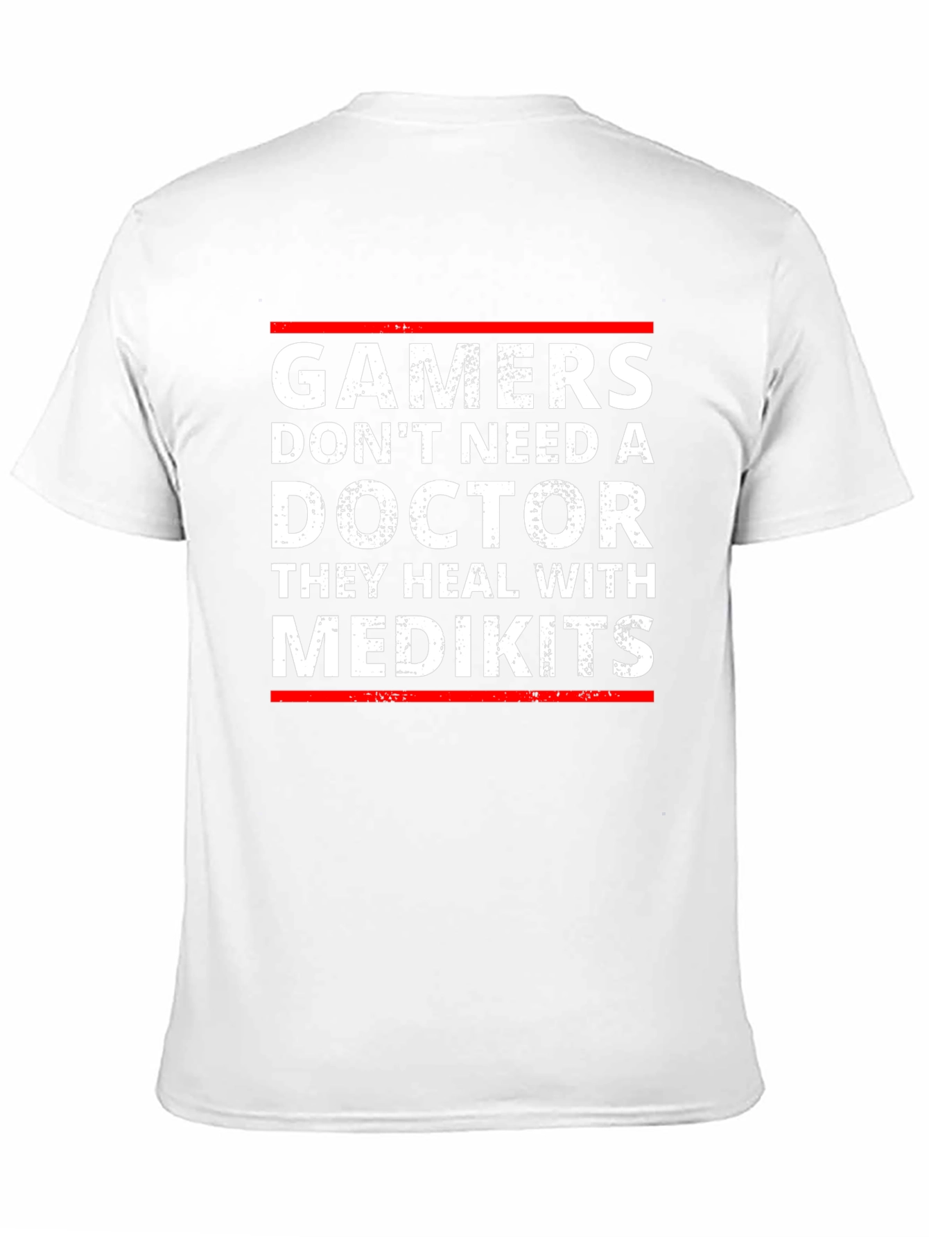 Black Gamers Heal with Medkits T-Shirt - Funny Gaming Tee view 11