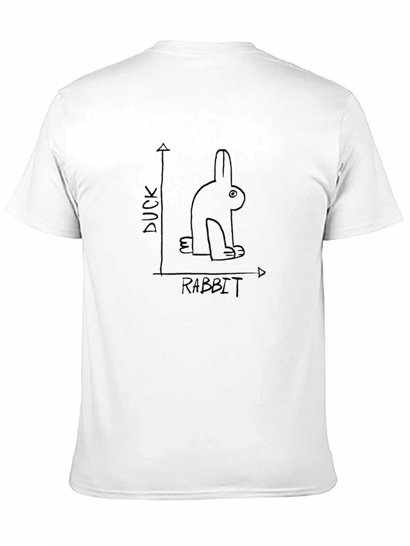 Black Duck or Rabbit T-Shirt - Optical Illusion Tee view 11