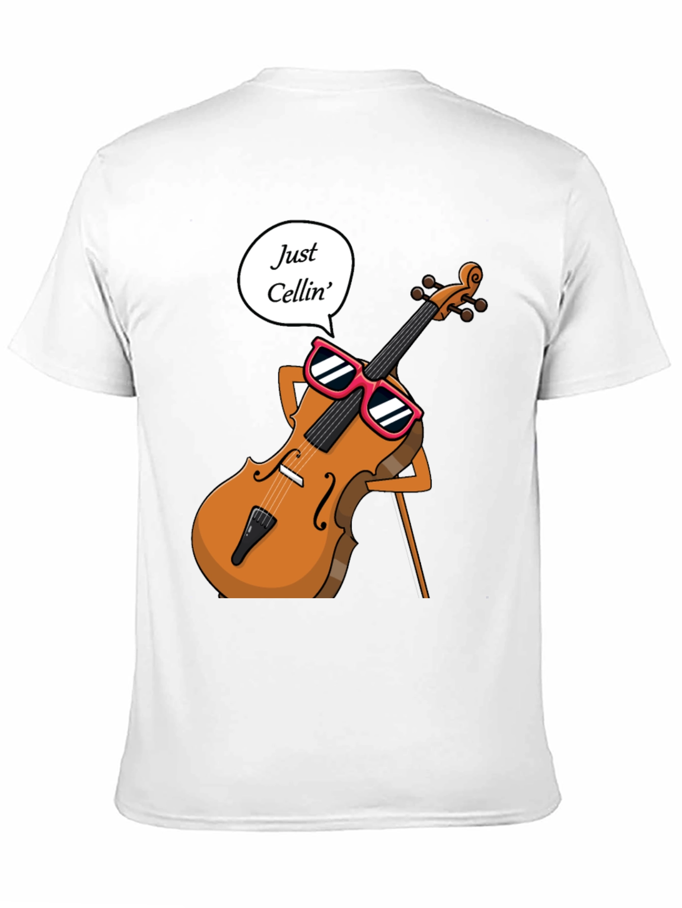 Black Just Cellin' T-Shirt - Musician Humor Tee view 11