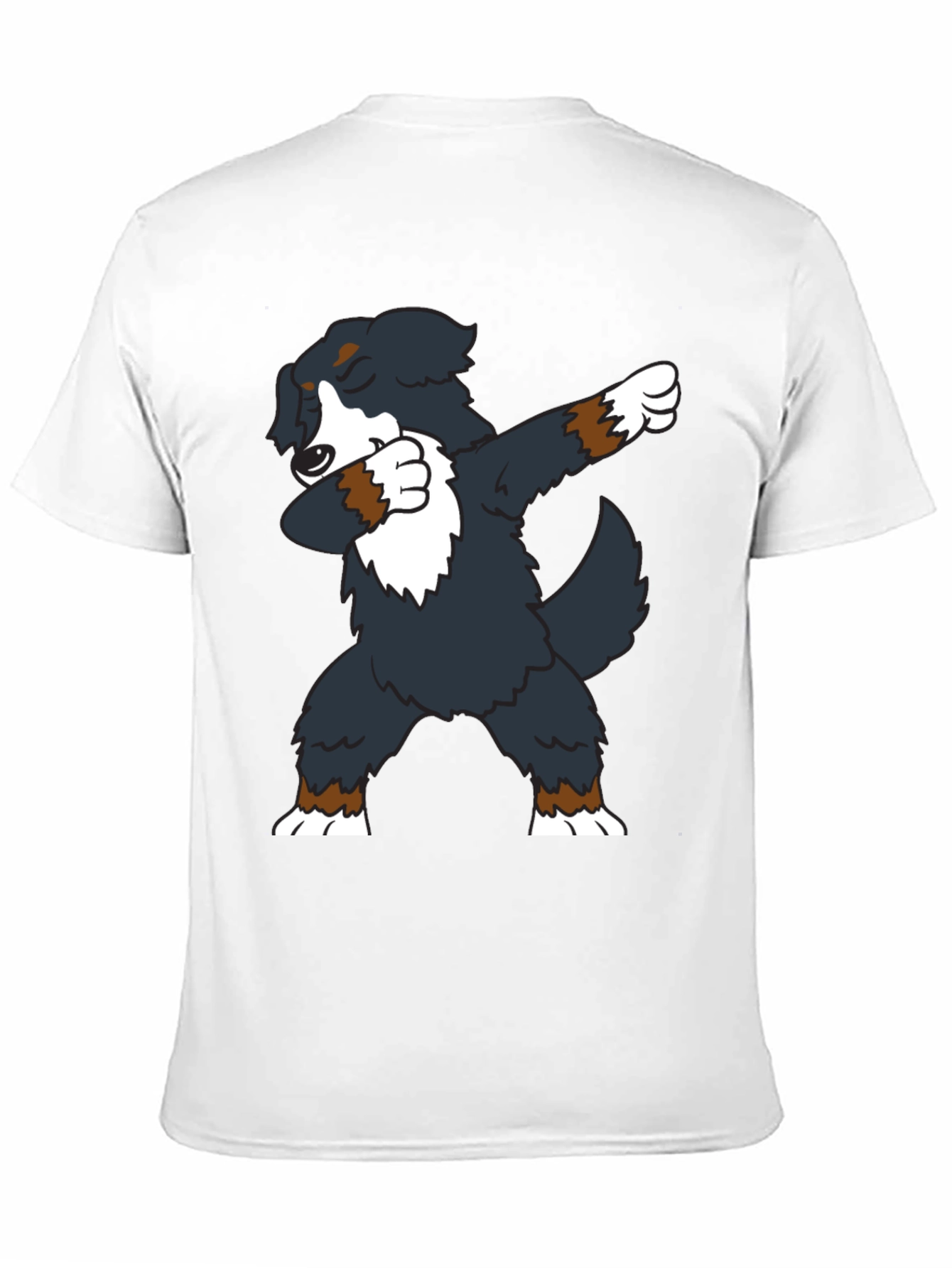 Black Dabbing Dog Graphic Tee - Black Crew Neck view 11