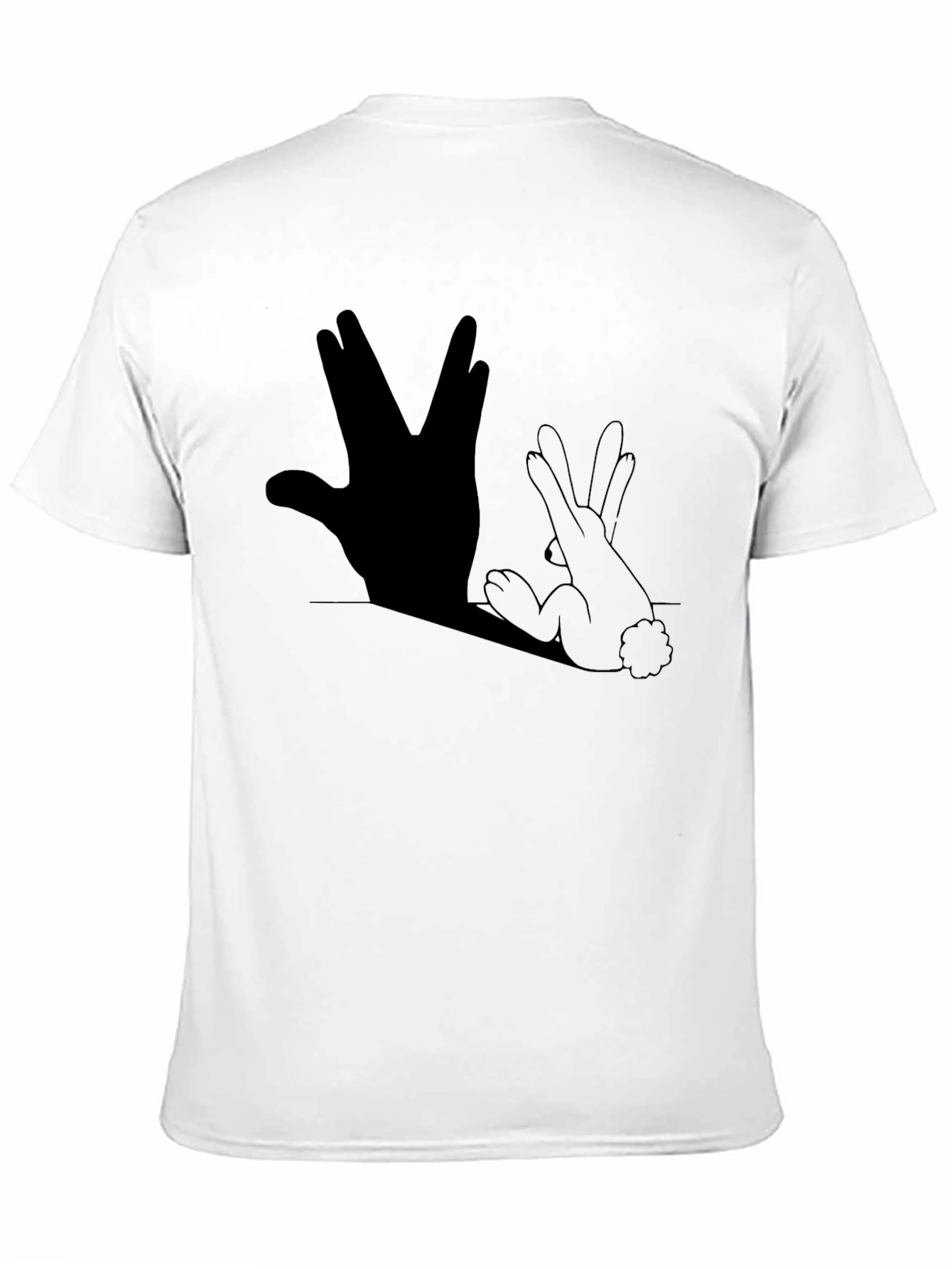 Black Vulcan Salute Rabbit Shadow T-Shirt view 11