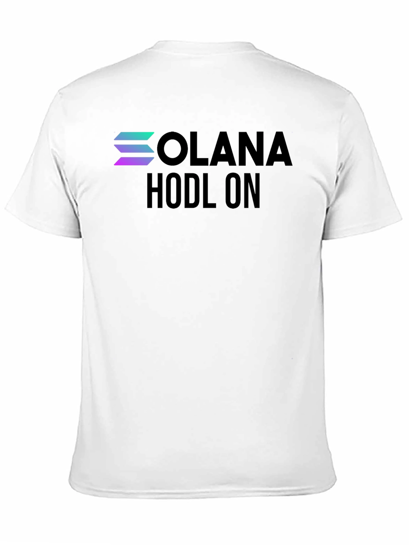 Black Solana Hodl On Black T-Shirt Crypto Investor Tee view 11