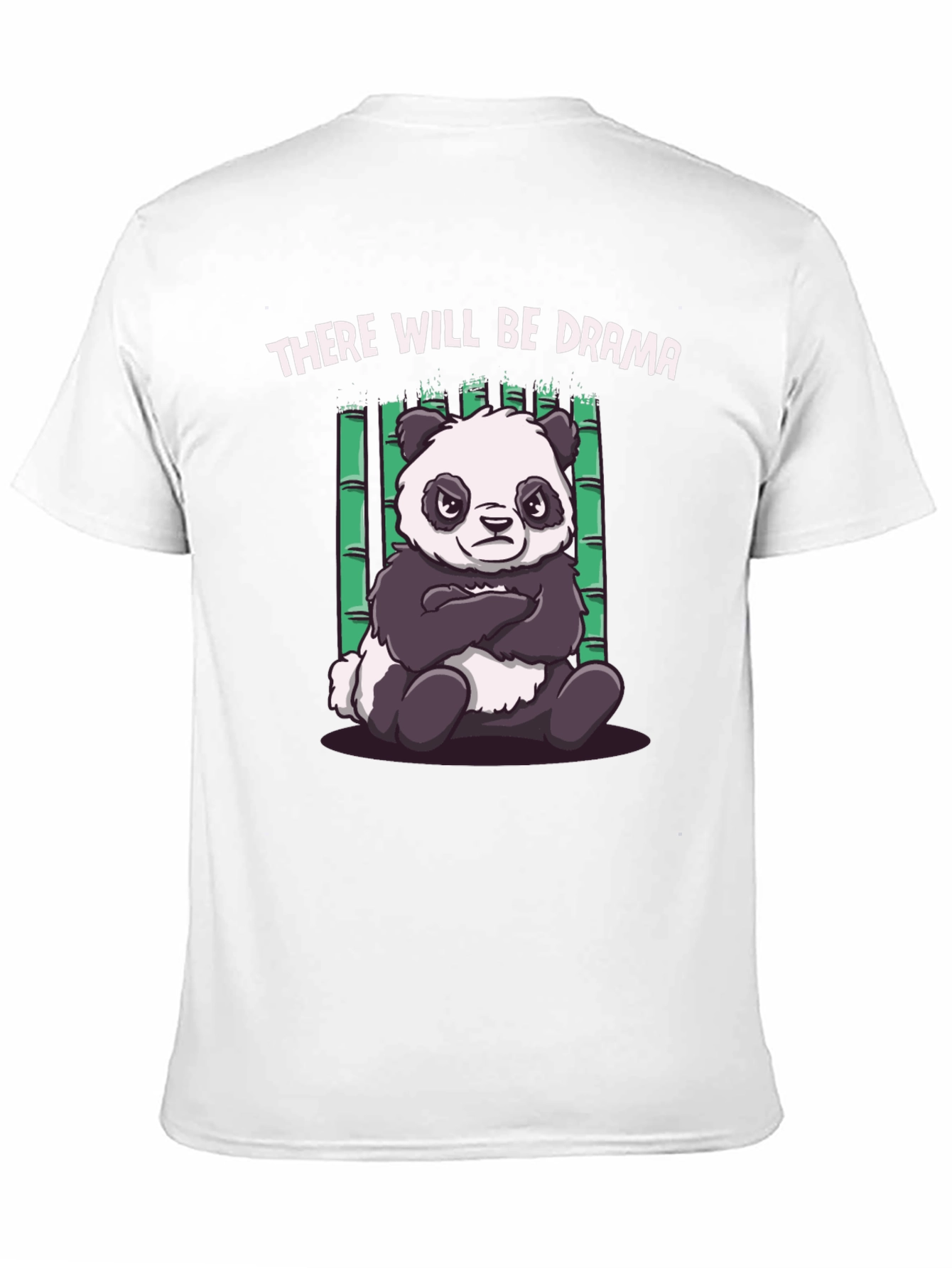 Black Drama Panda Black T-Shirt - Funny Graphic Tee view 11