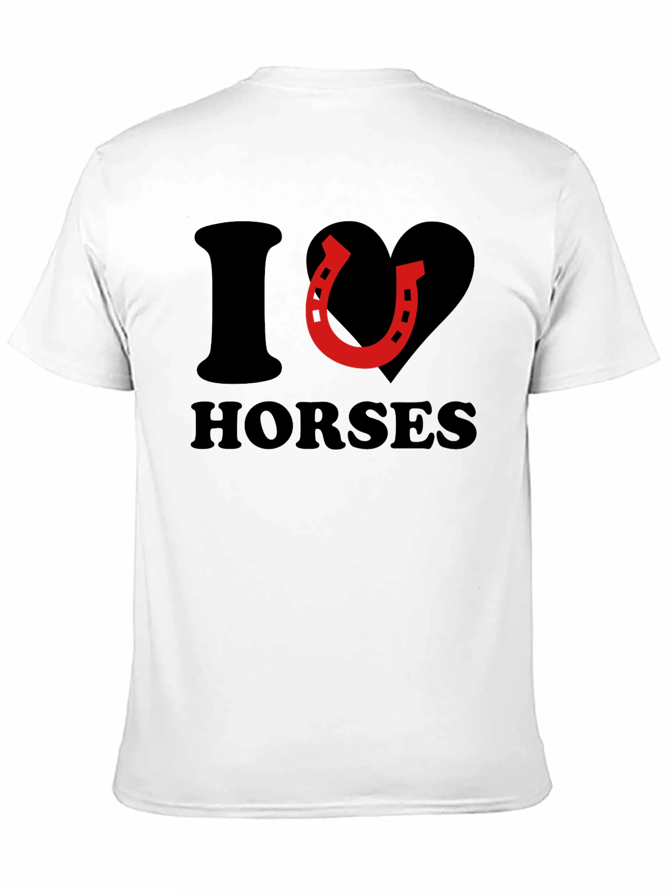 Black I Love Horses T-Shirt view 11