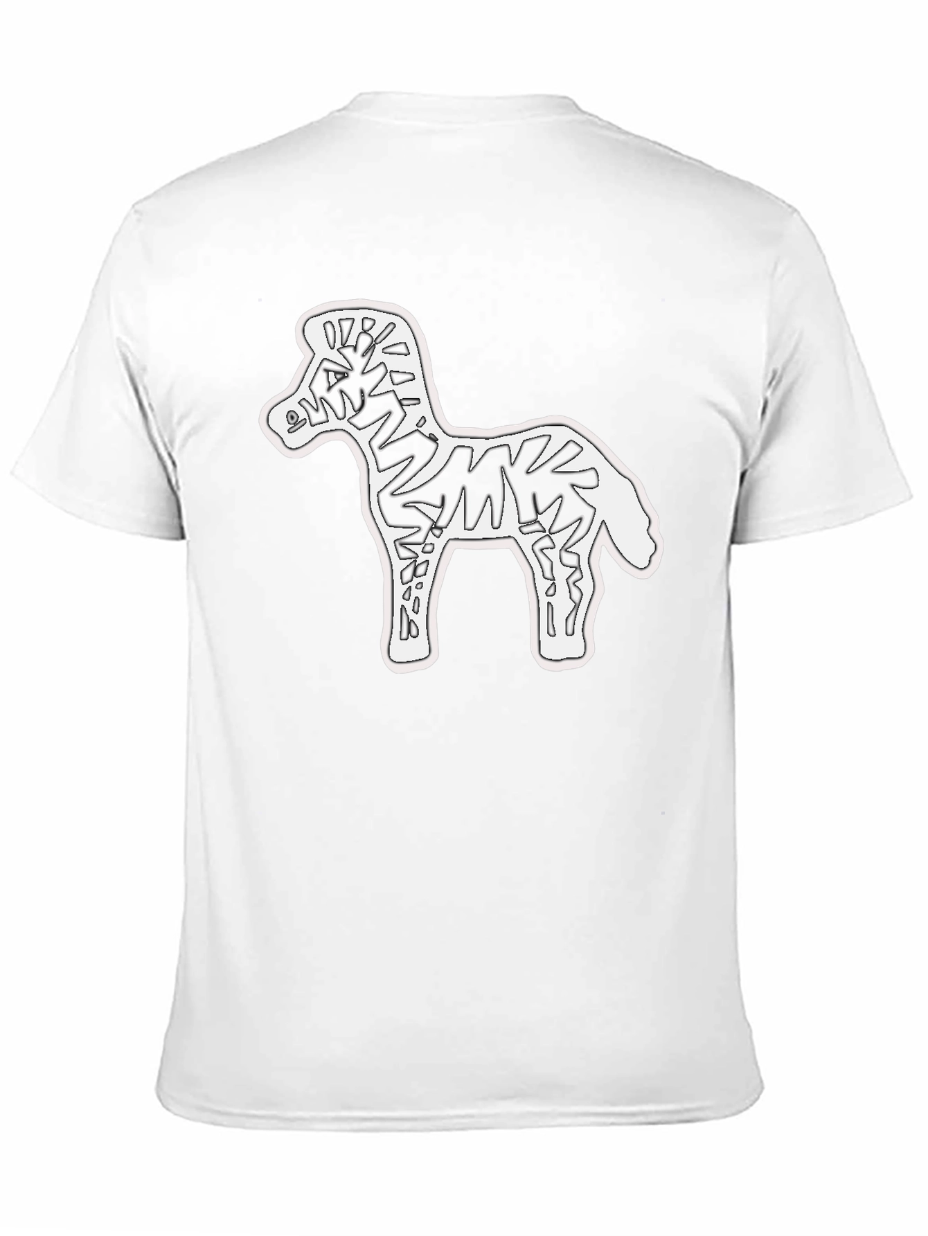 Black Zebra Graphic Print Crew Neck Tee - Black view 11