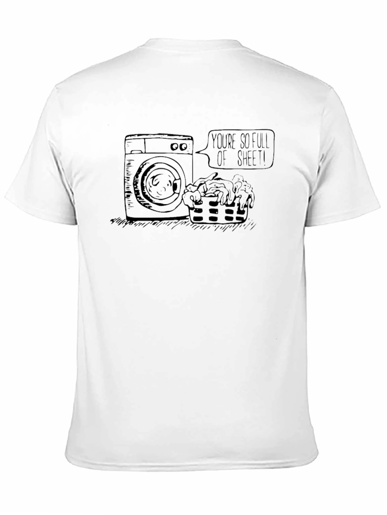 Black Funny Laundry Humor T-Shirt - Full of Sheet! view 11