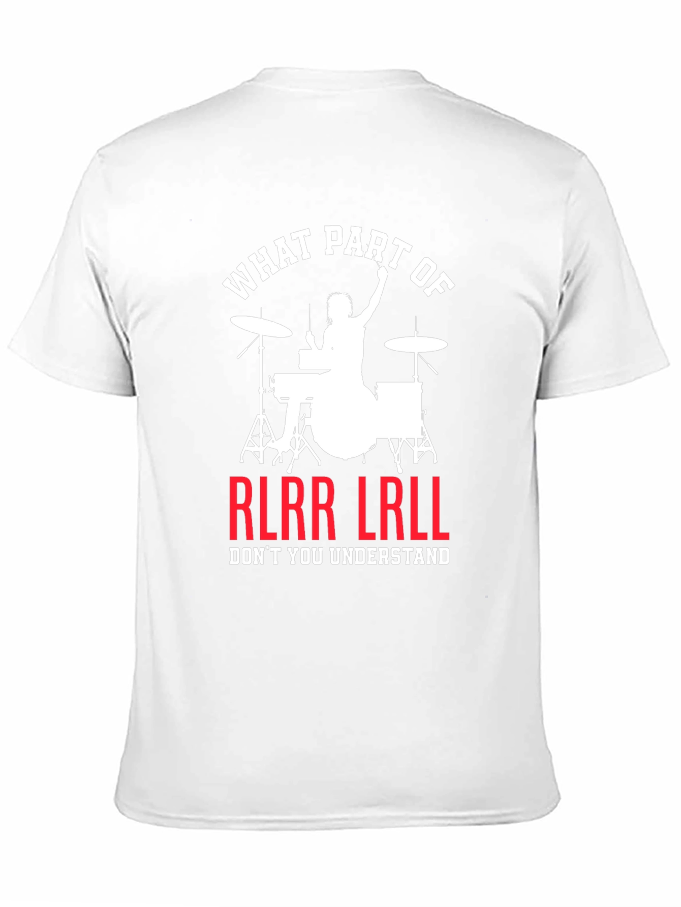 Black Drummer RLRR LRLL T-Shirt Funny Music Tee view 11