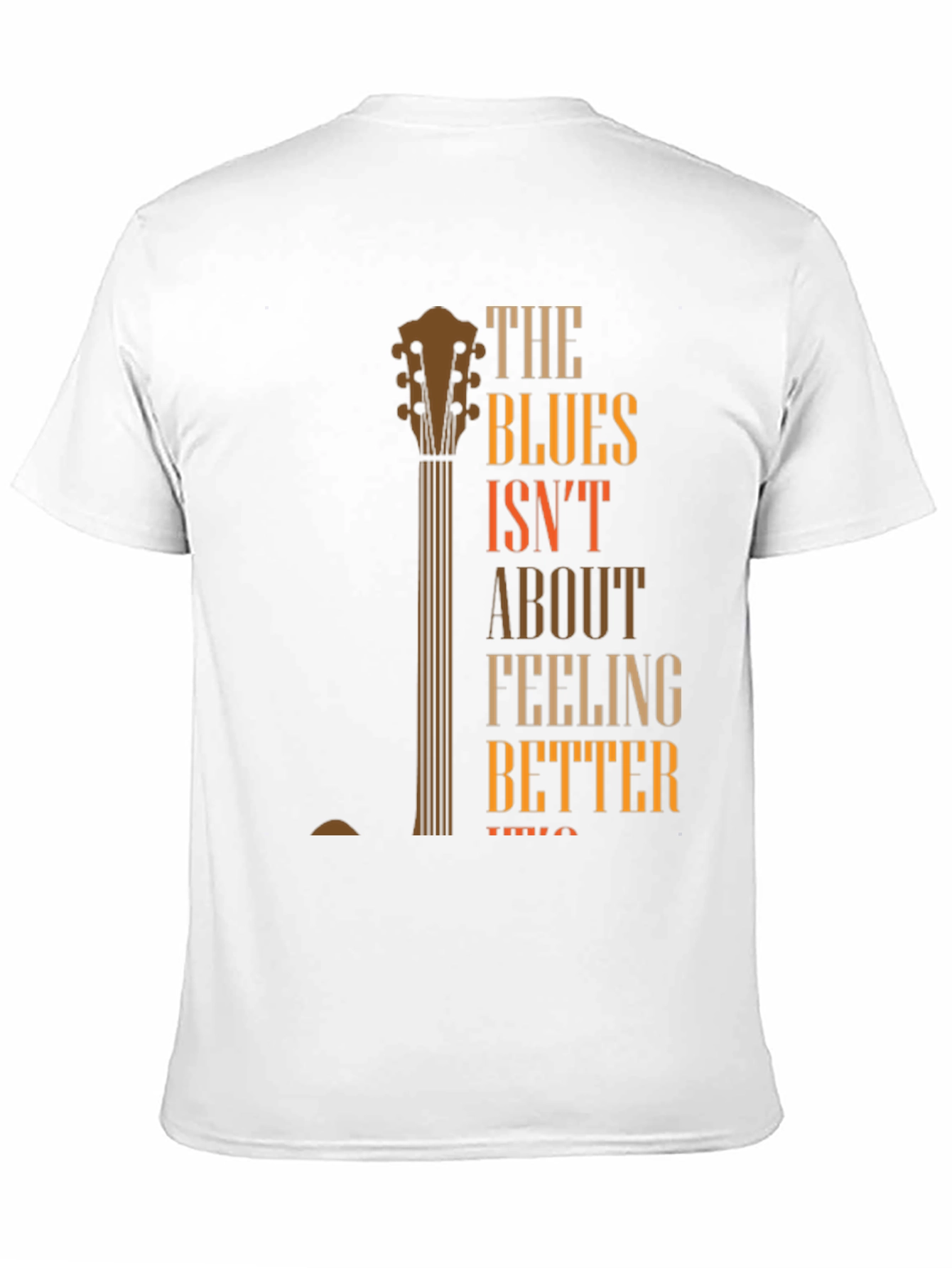 Blues Guitar Graphic T-Shirt - Feeling Better Lyric Tee - 11