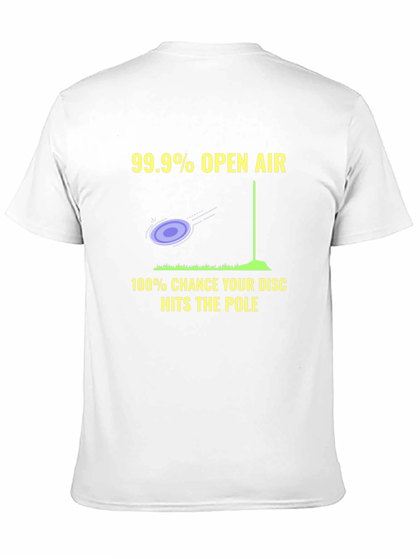 Black Funny Disc Golf T-Shirt: Open Air & Pole Hits! view 11
