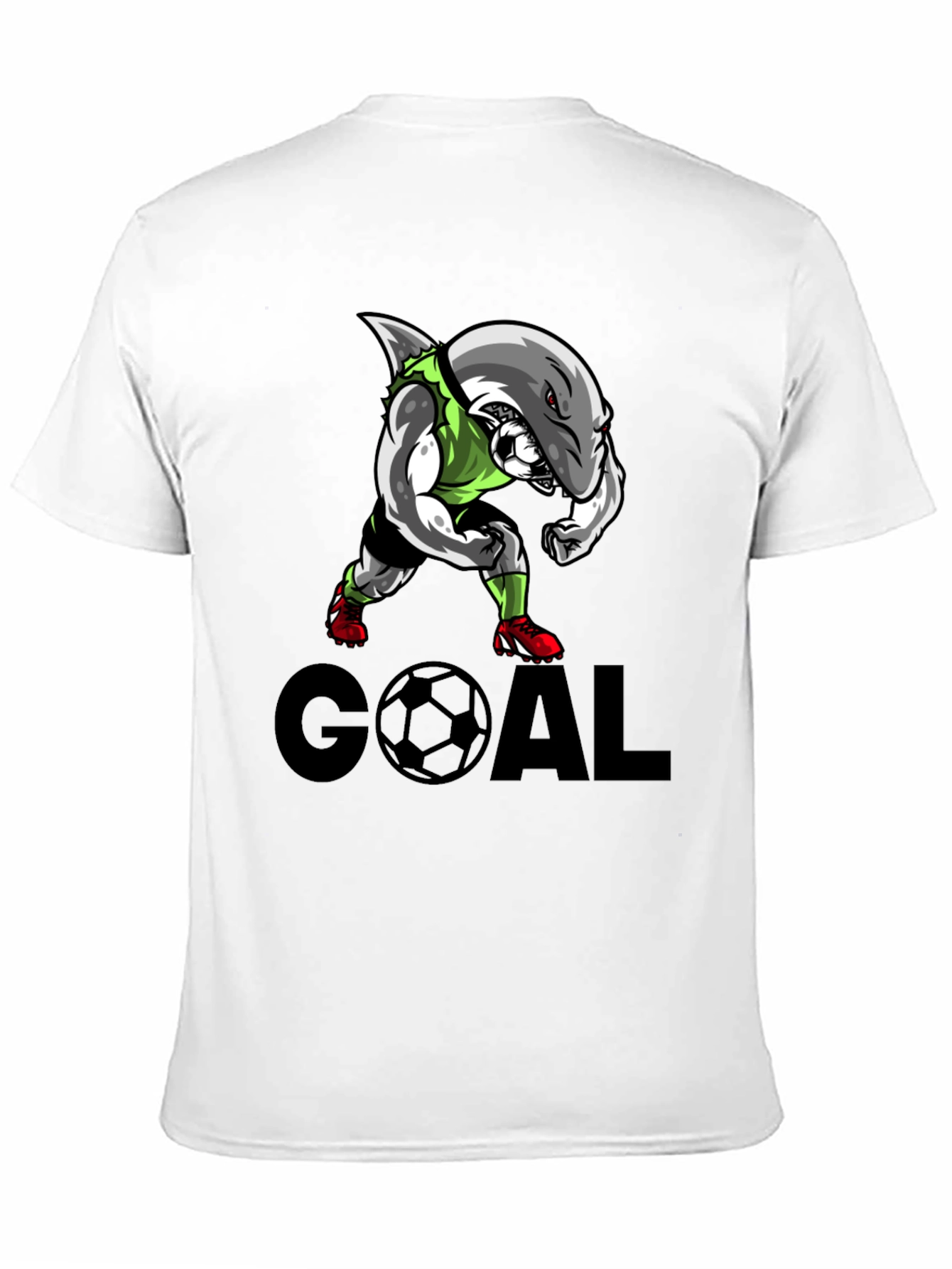 Black Shark Soccer Goal Black T-Shirt view 11
