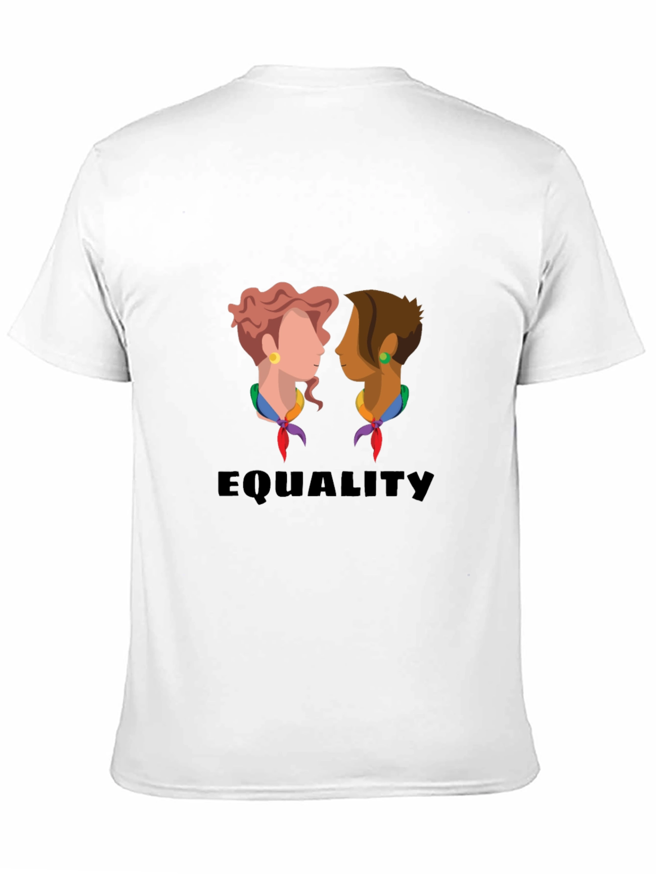Black Equality Graphic Tee - Black Unisex T-Shirt view 11