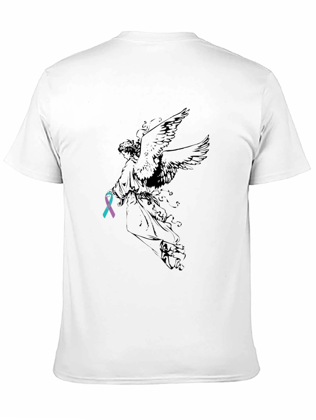 Black Angel Ribbon Graphic T-Shirt view 11