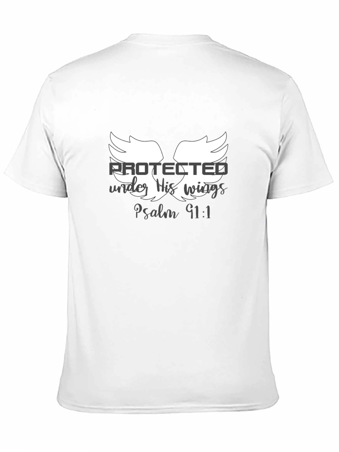 Black Protected Under His Wings Tee - Christian Apparel view 11