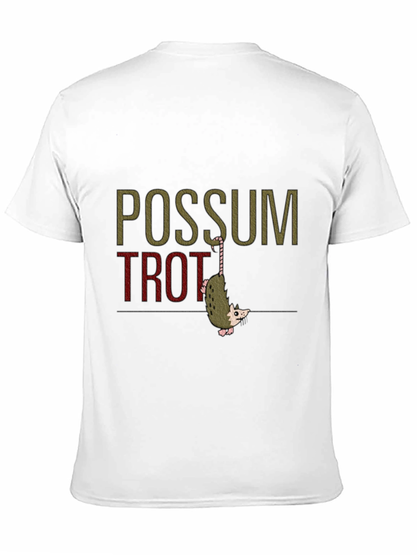 Black Possum Trot Funny Graphic Tee view 11