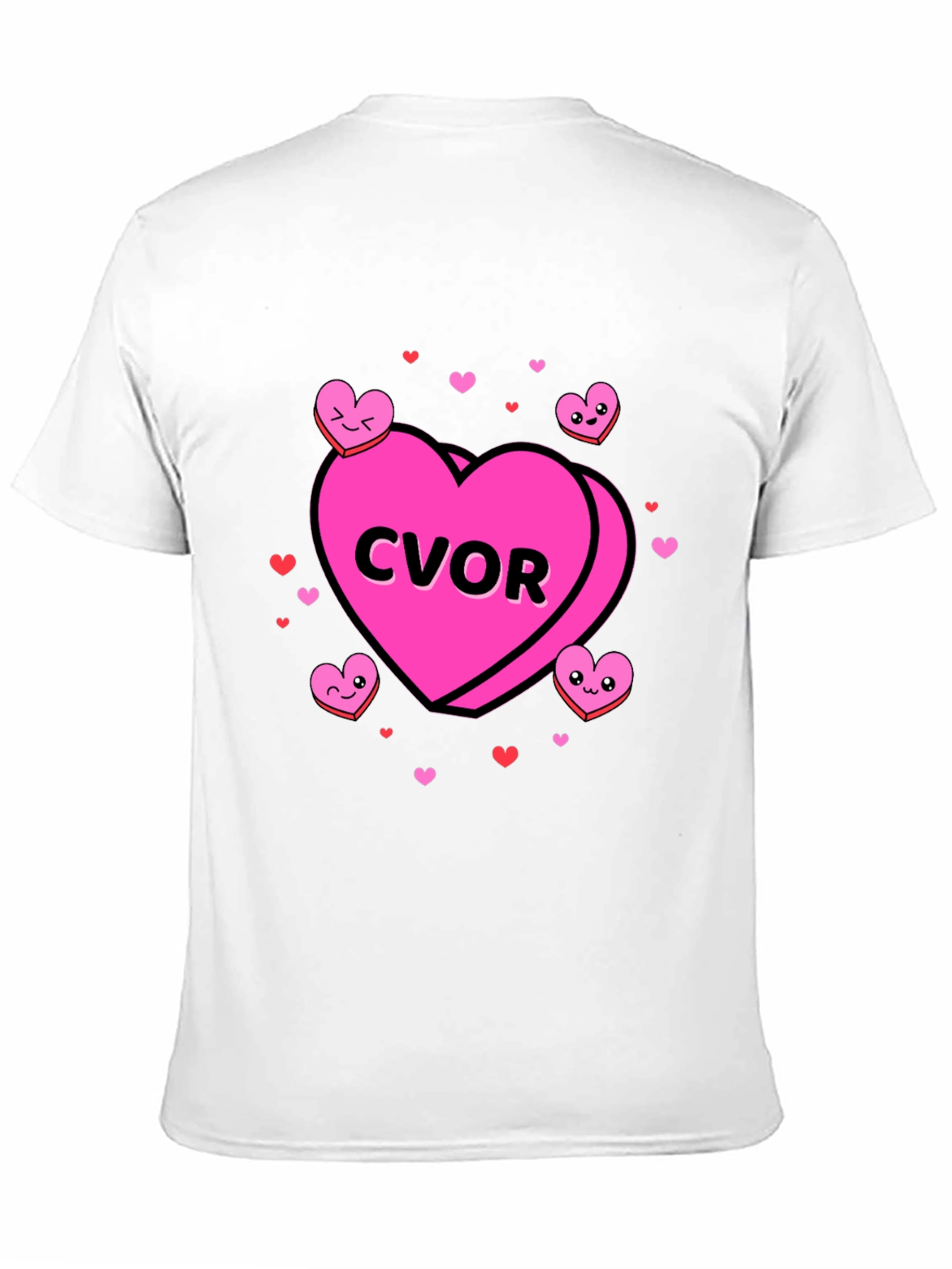 Black CVOR Heart Valentine's Day T-Shirt view 11