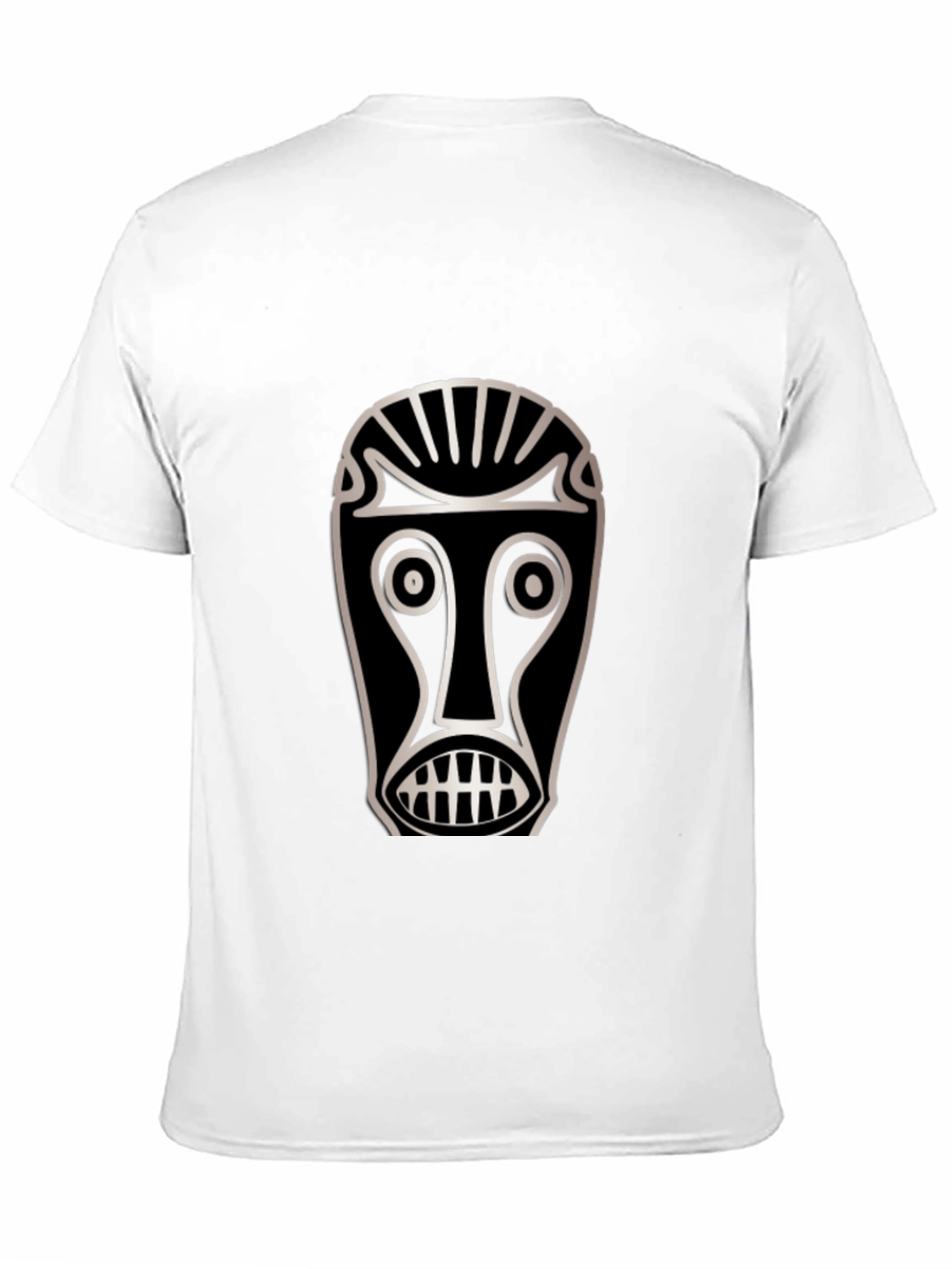 Black Tribal Mask Graphic T-Shirt - Unique Design view 11