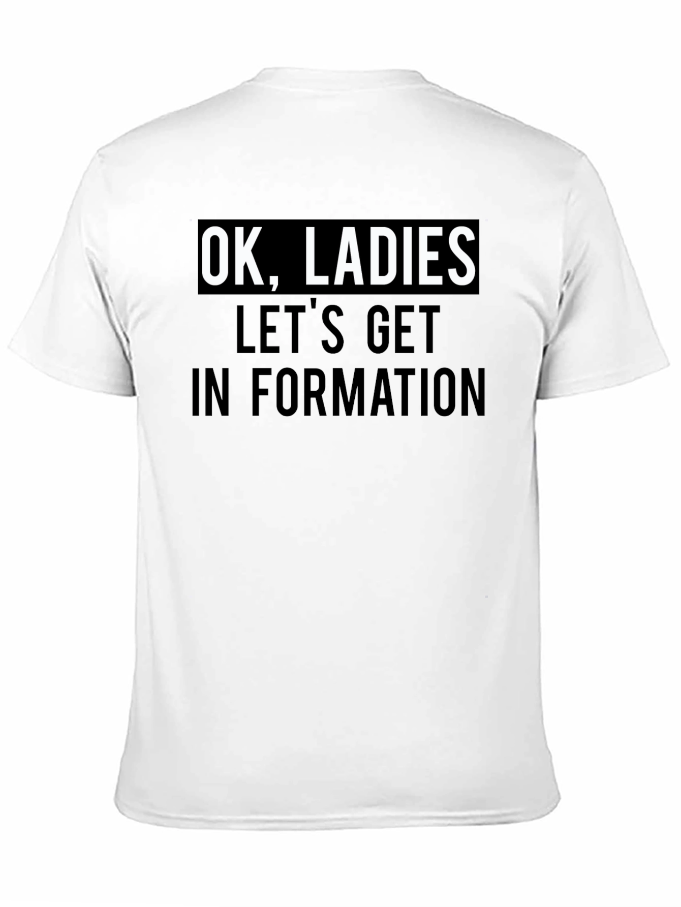Black Ok Ladies Let's Get In Formation Black T-Shirt view 11