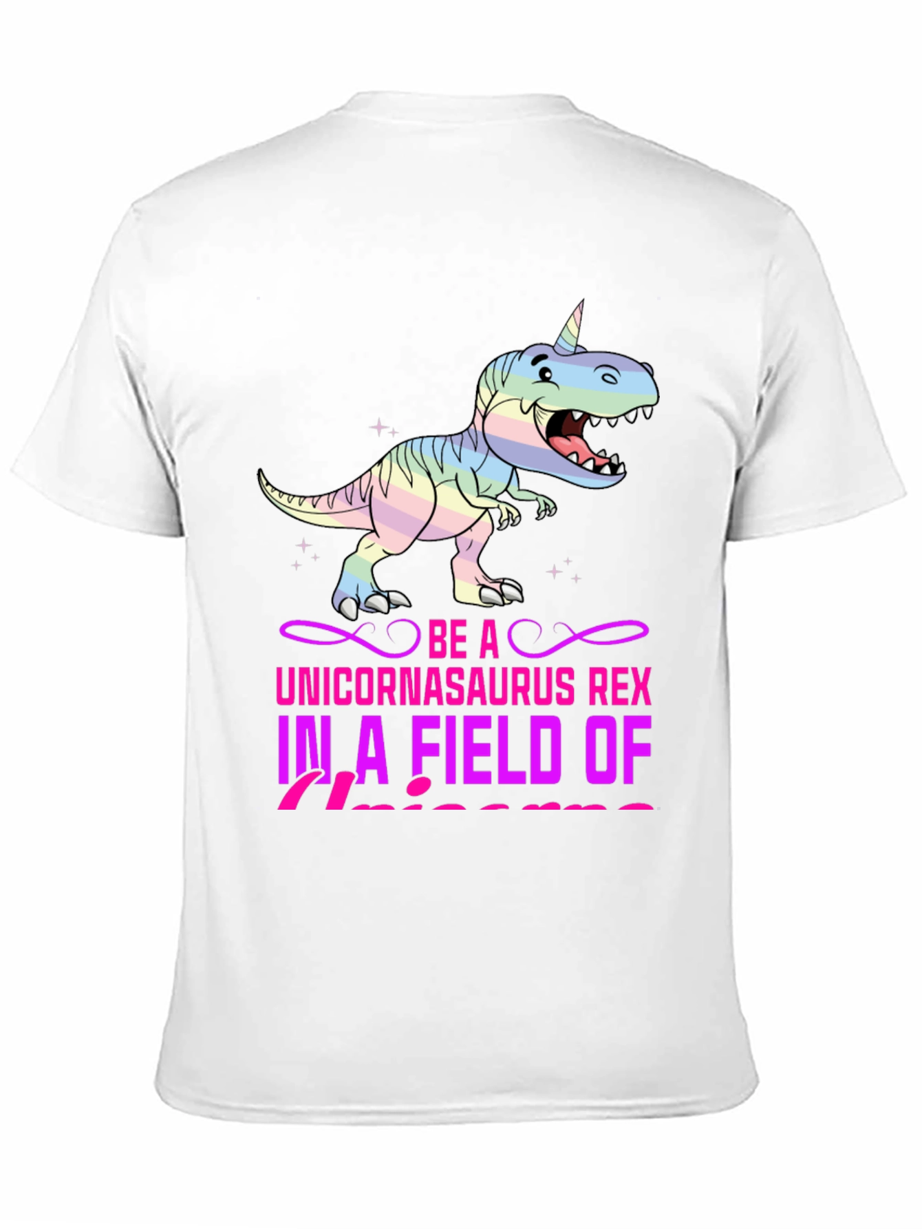 Black Unicornasaurus Rex Graphic Tee view 11