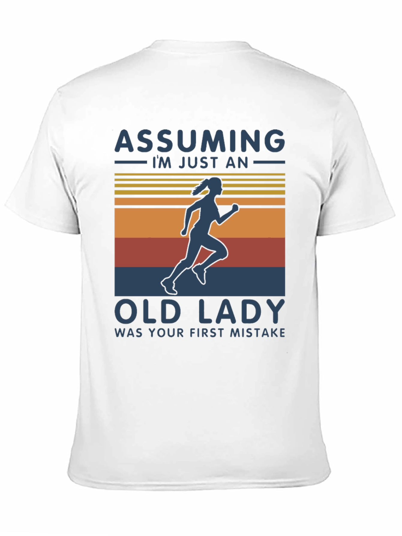 Black Assuming Old Lady Black Graphic T-Shirt view 11