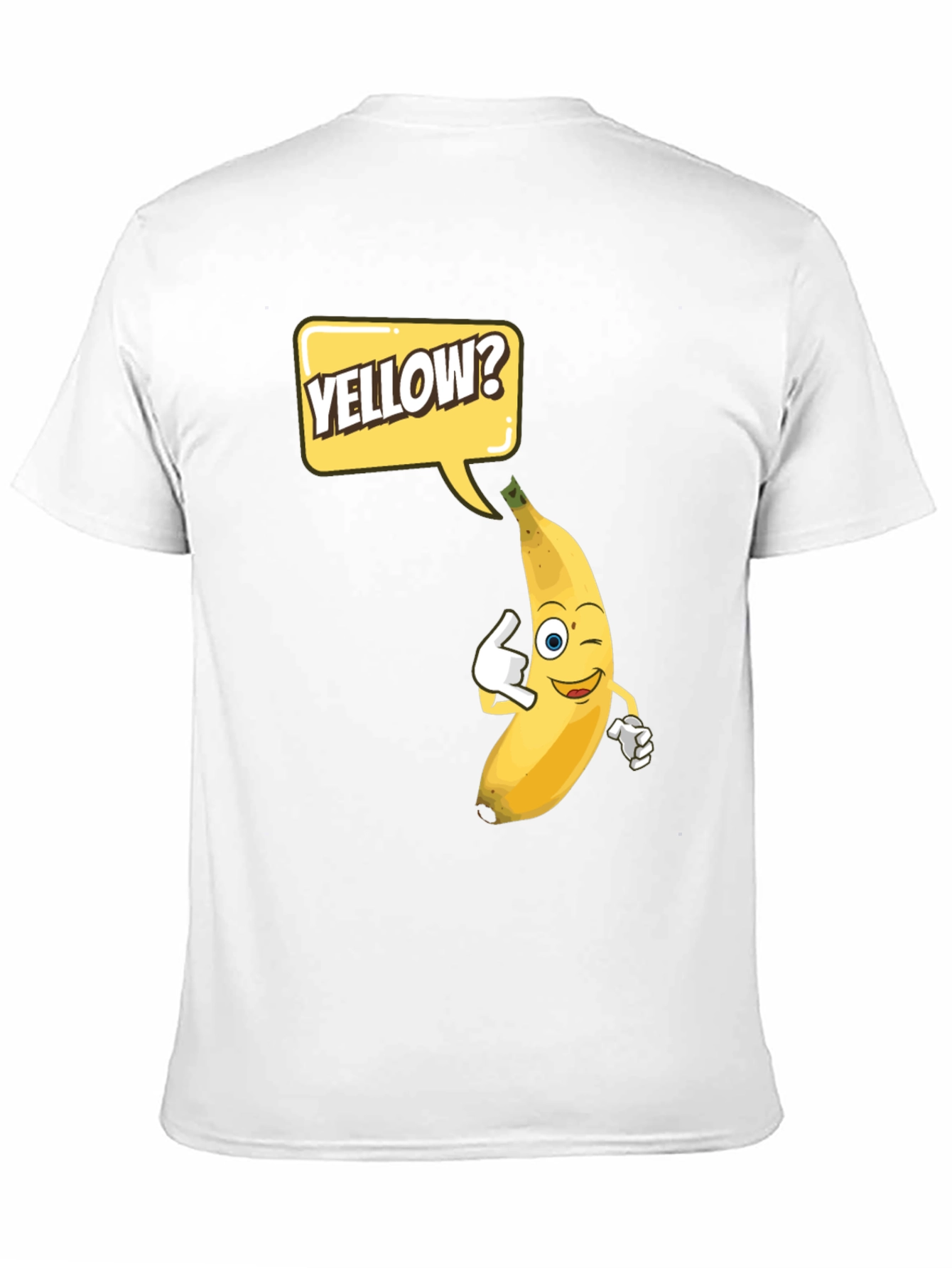Black Funny Banana 'Yellow?' Graphic T-Shirt view 11