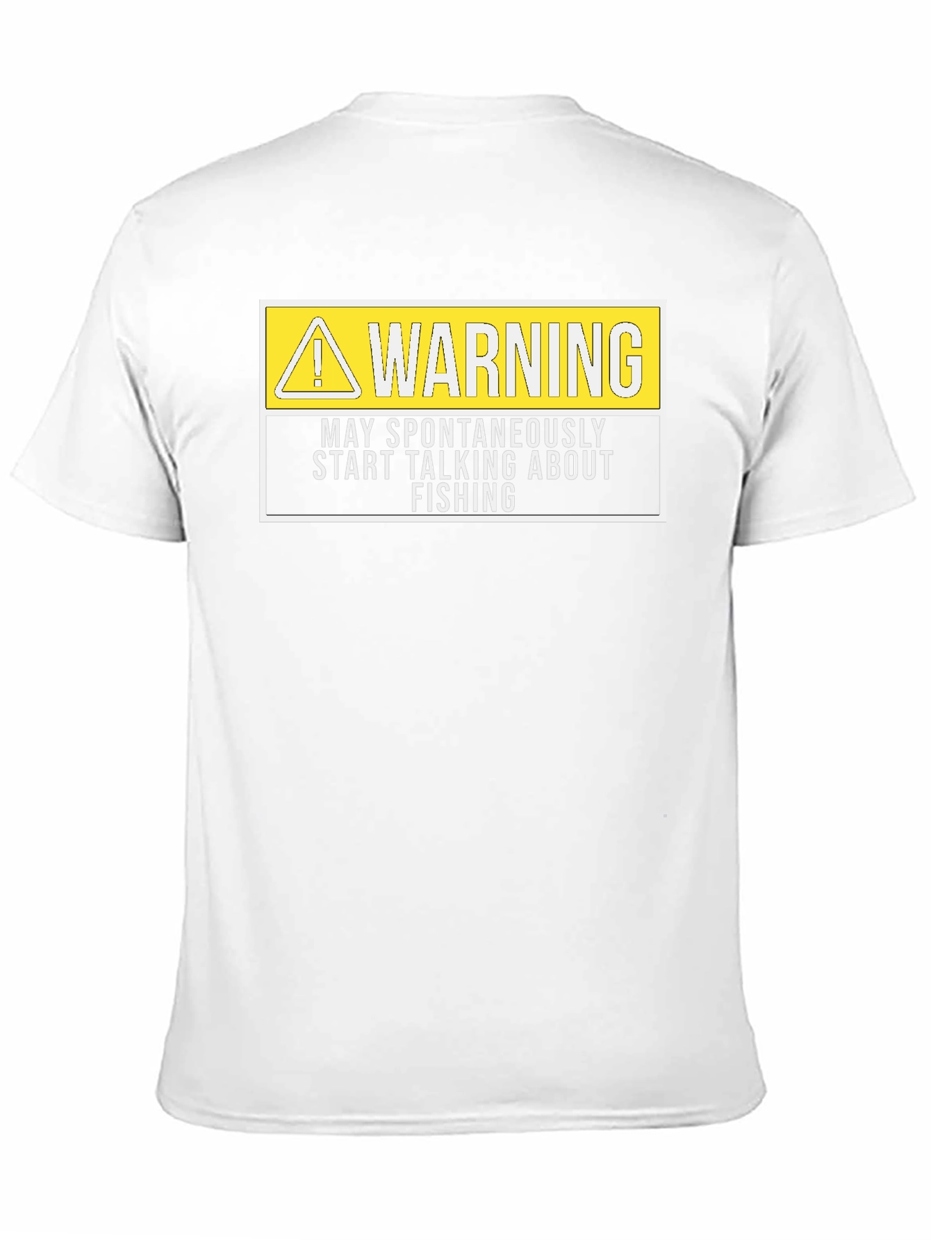 Black Funny Fishing Warning T-Shirt - Men's Black Graphic Tee view 11