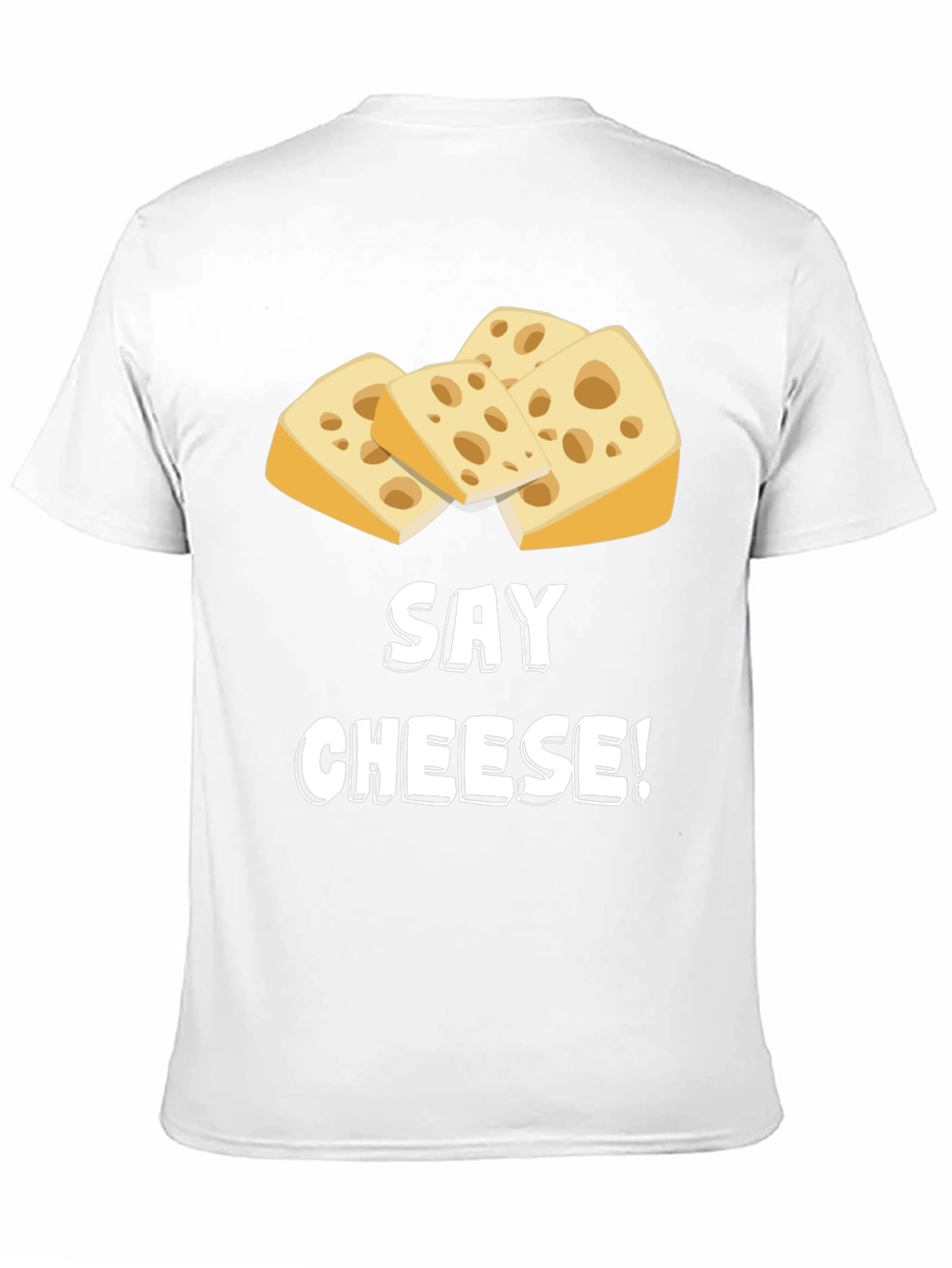 Black Say Cheese! Funny Graphic T-Shirt view 11