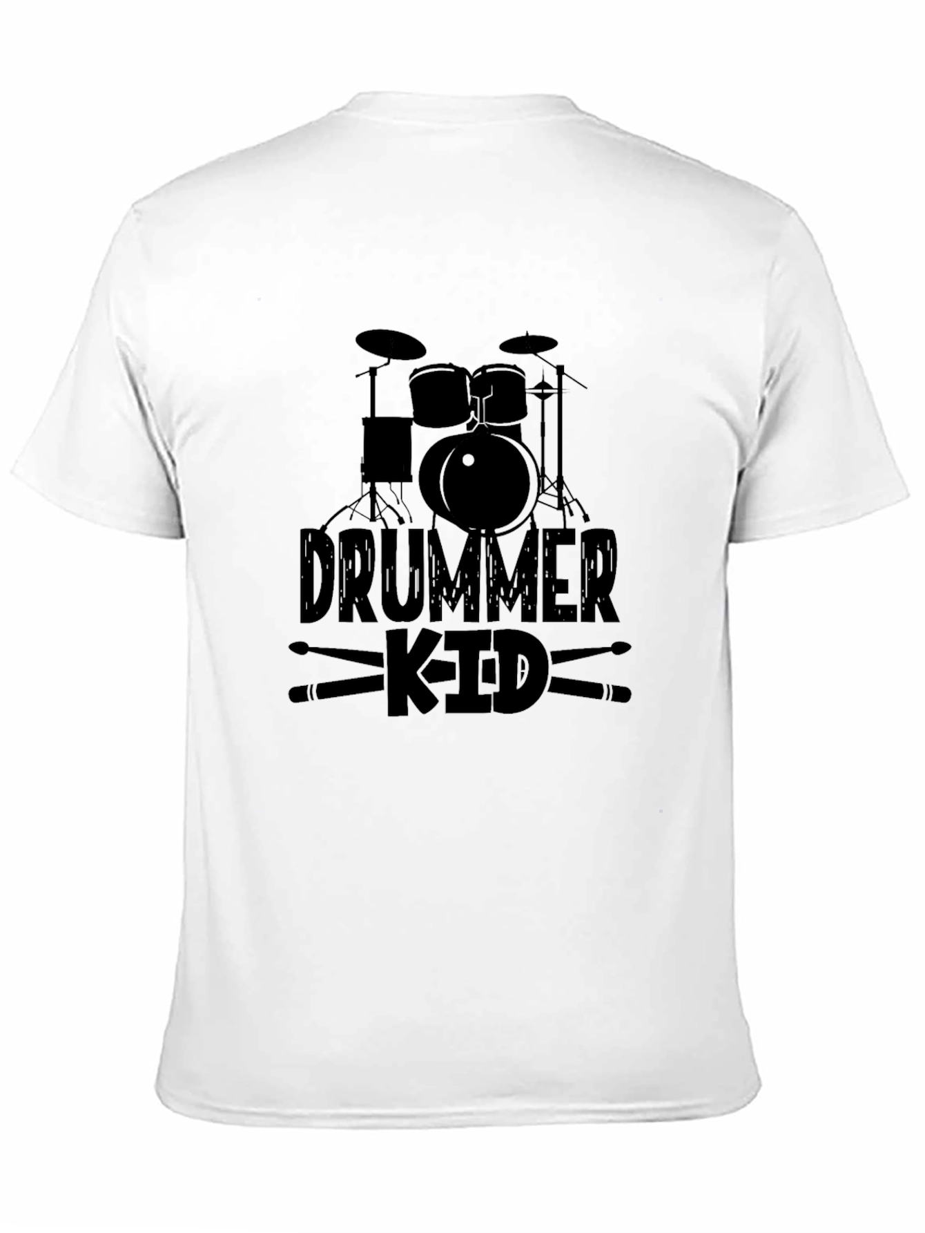 Black Drummer Kid Graphic Black T-Shirt view 11