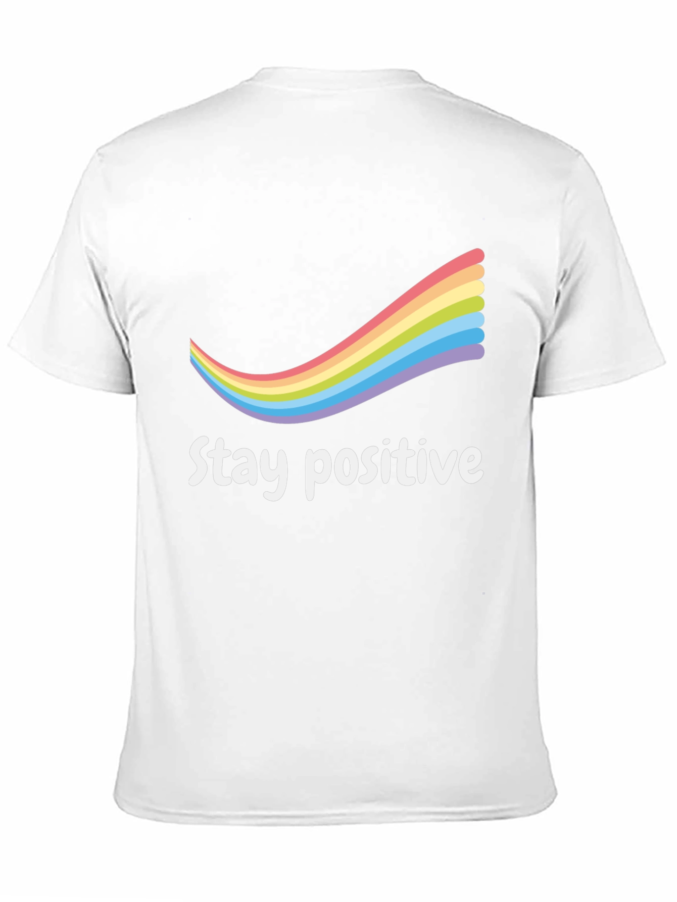 Black Stay Positive Rainbow T-Shirt view 11