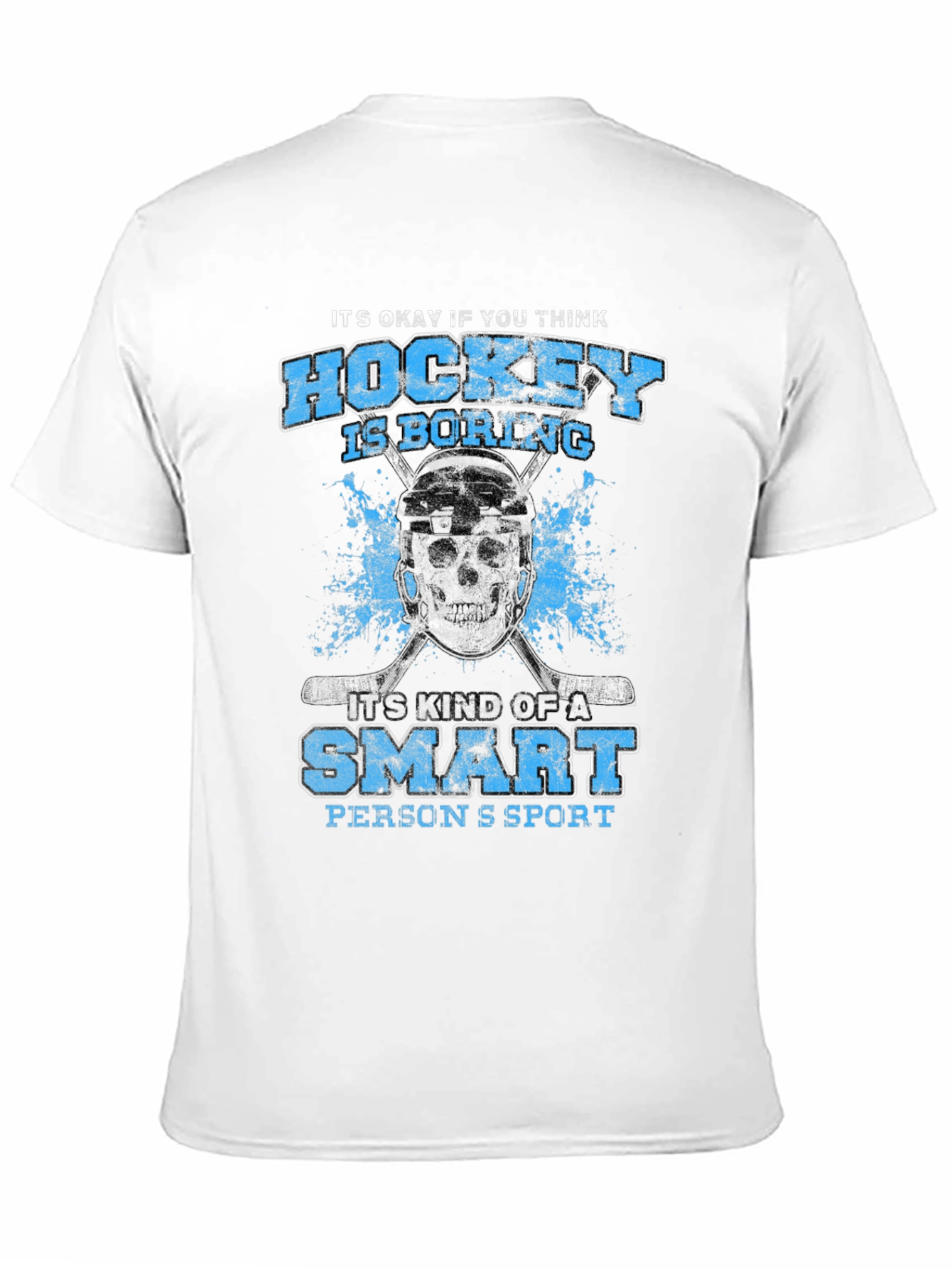 Black Hockey is a Smart Person's Sport T-Shirt view 11