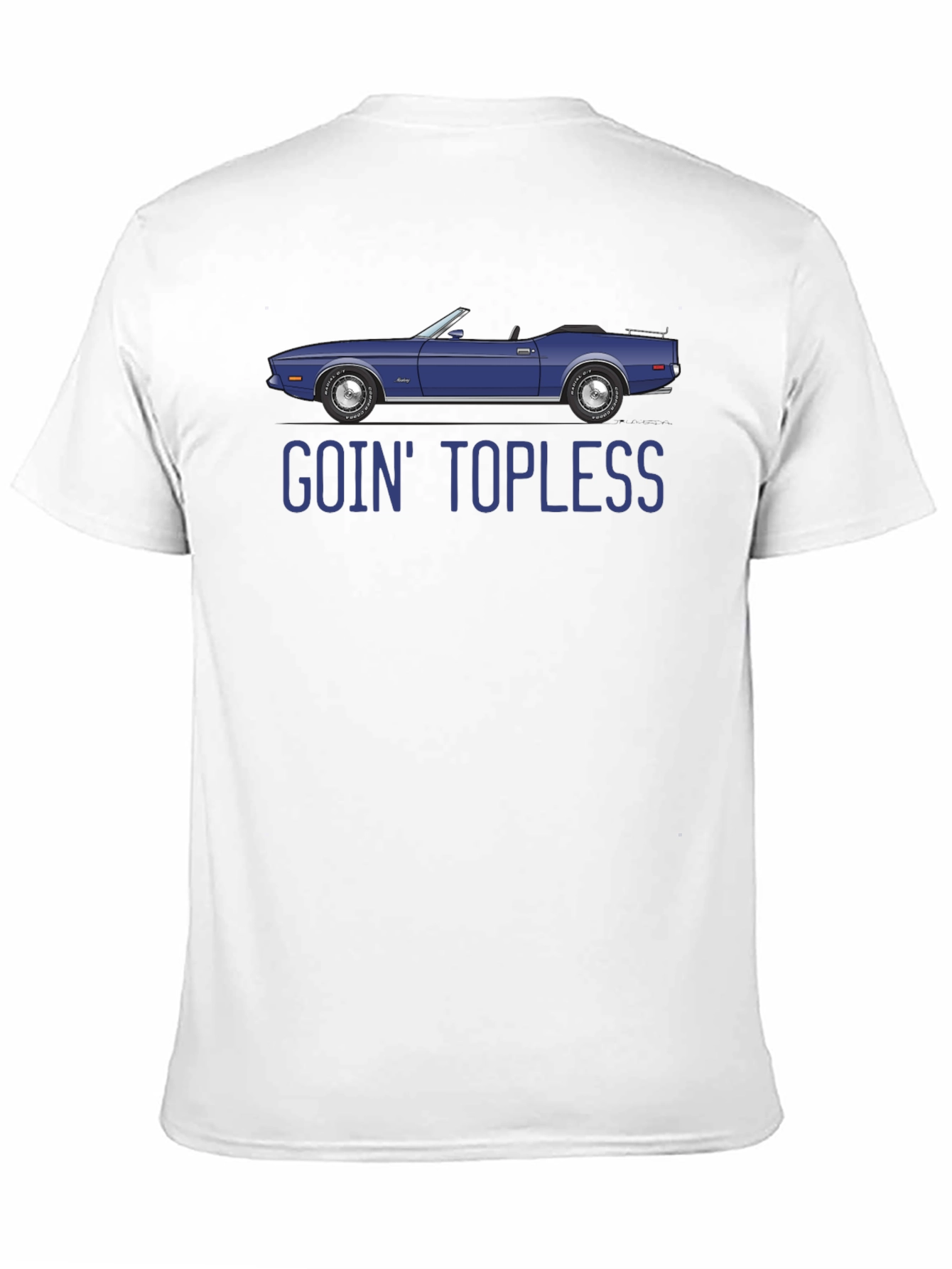 Black Goin' Topless Car T-Shirt - Black view 11
