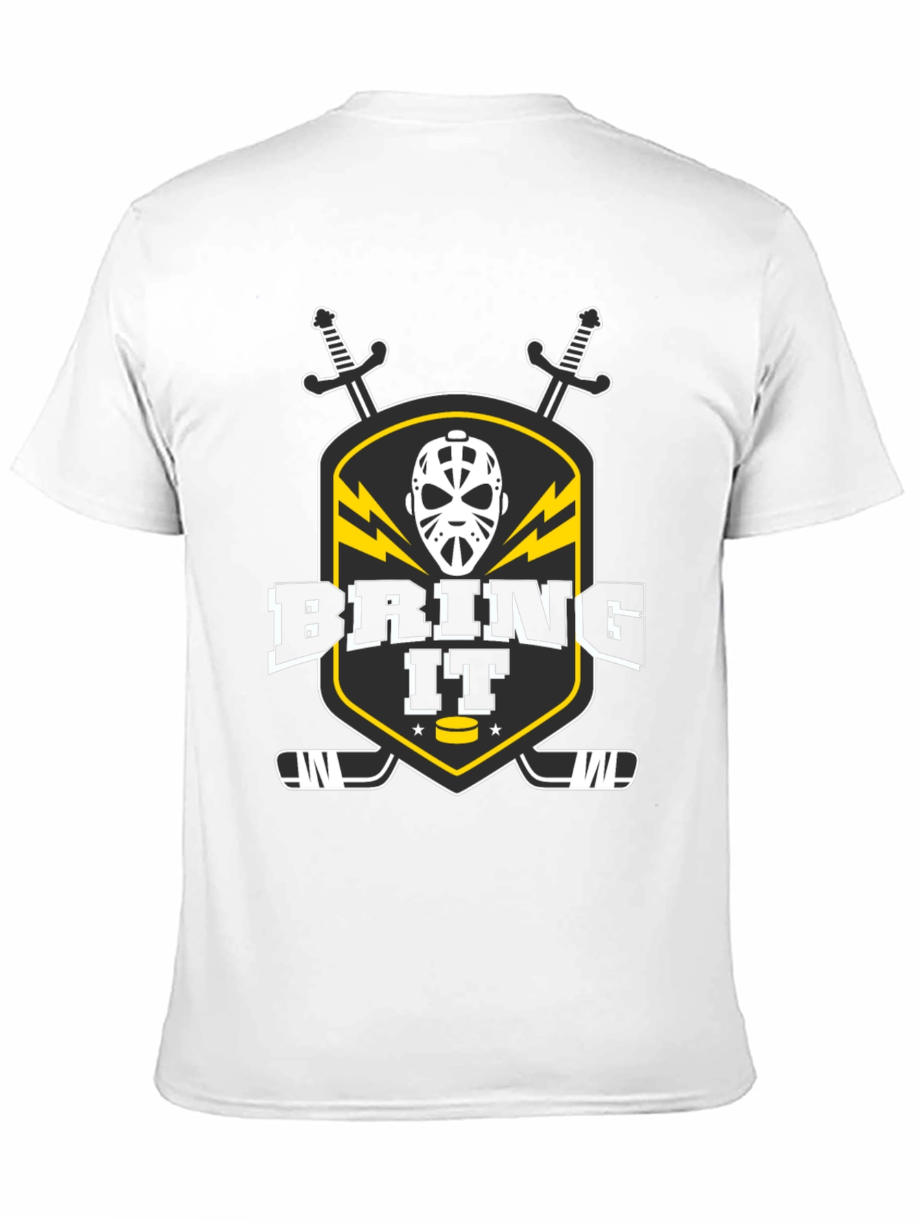 Black Bring It Hockey Graphic T-Shirt view 11