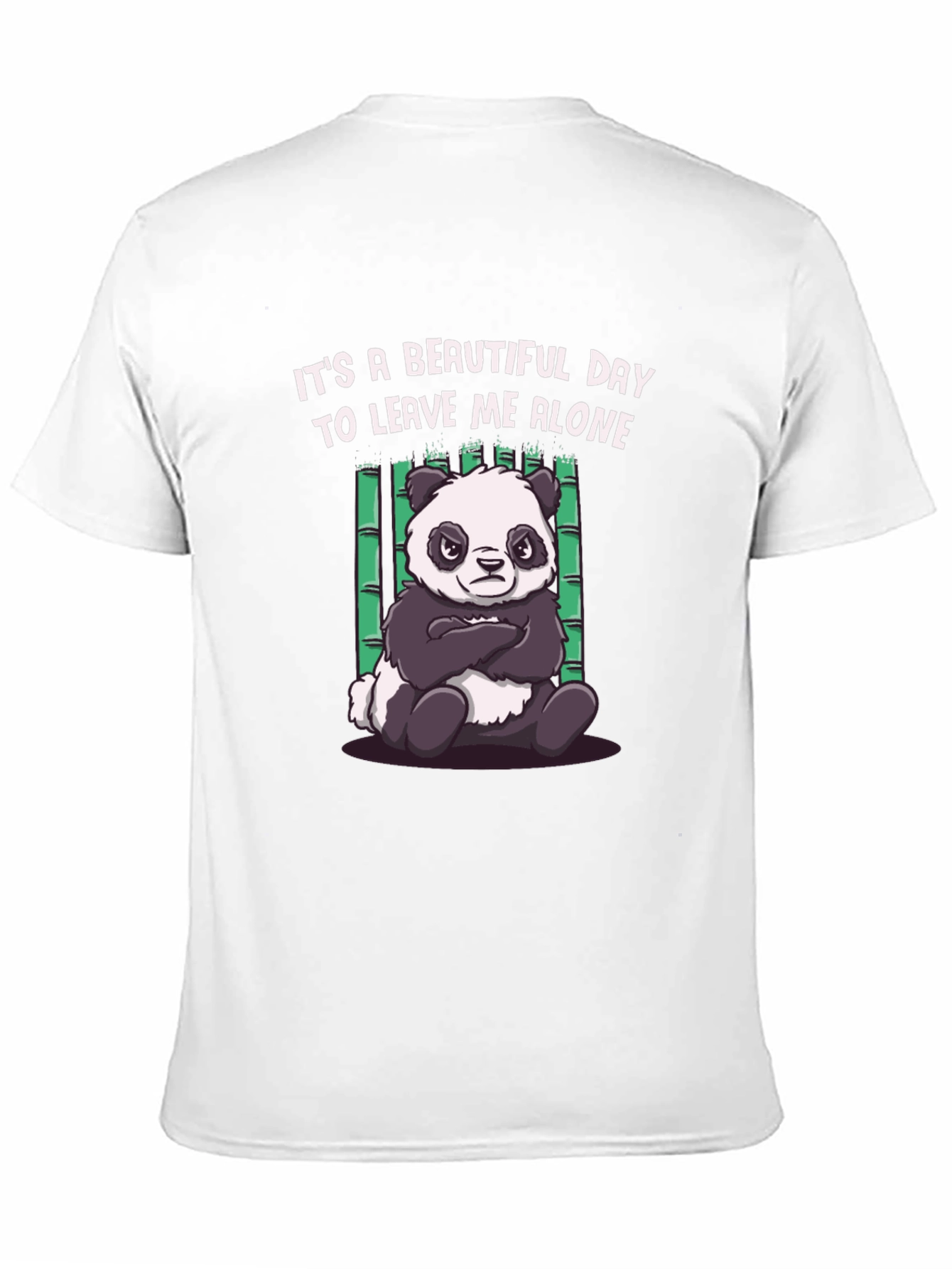 Black Grumpy Panda Graphic Tee - Leave Me Alone T-Shirt view 11
