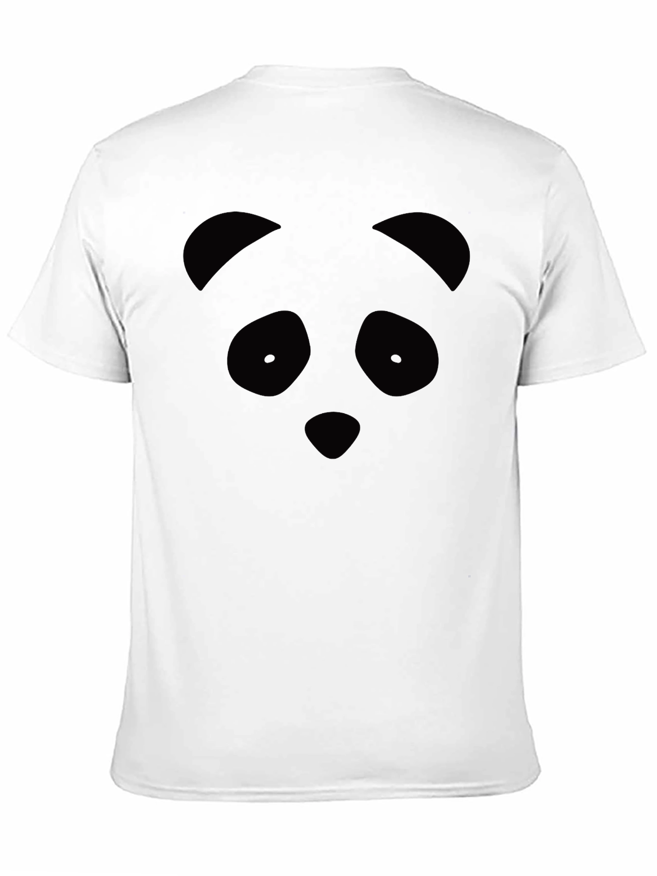 Black Panda Face Graphic Tee - Black Unisex T-Shirt view 11