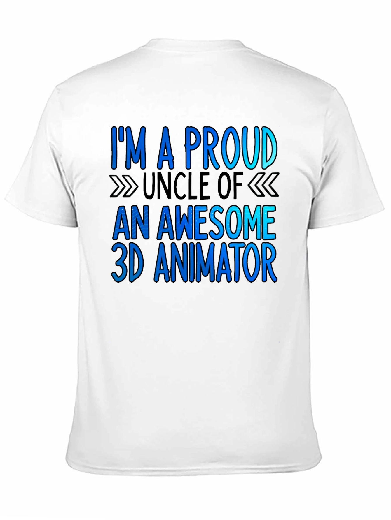 Black Proud Uncle of a 3D Animator T-Shirt view 11