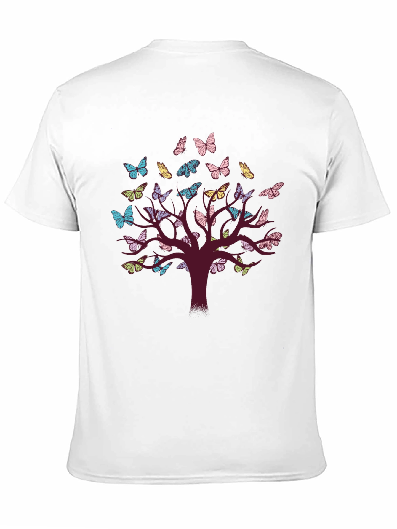 Black Butterfly Tree Graphic Tee - Nature Inspired Comfort view 11